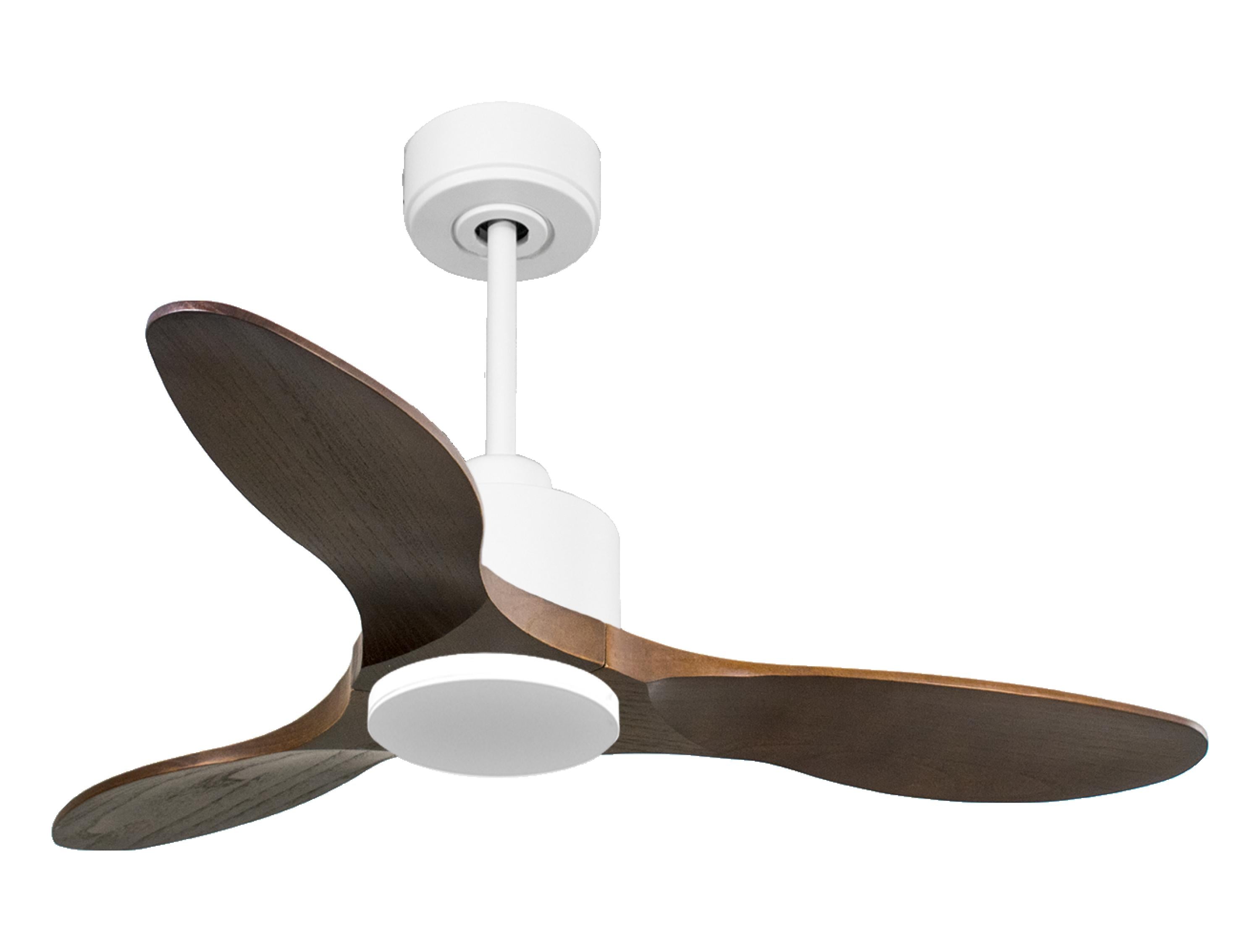 Ventilatore da soffitto Reversibile Termostato Wifi Motore CC Tetti inclinati Telecomando Hypersilence Memoria
