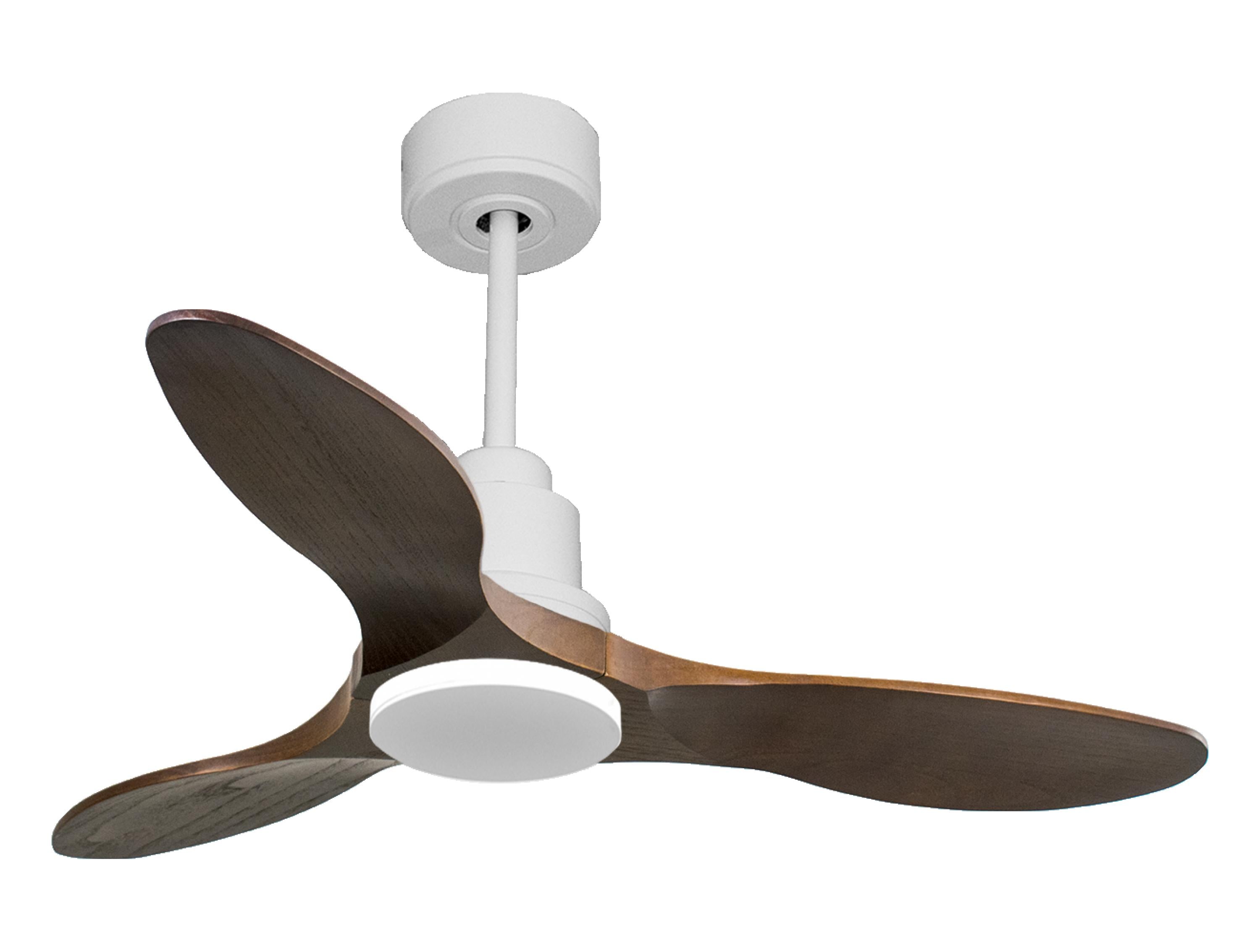 Ventilatore da soffitto Reversibile Termostato Wifi Motore CC Tetti inclinati Telecomando Hypersilence Memoria