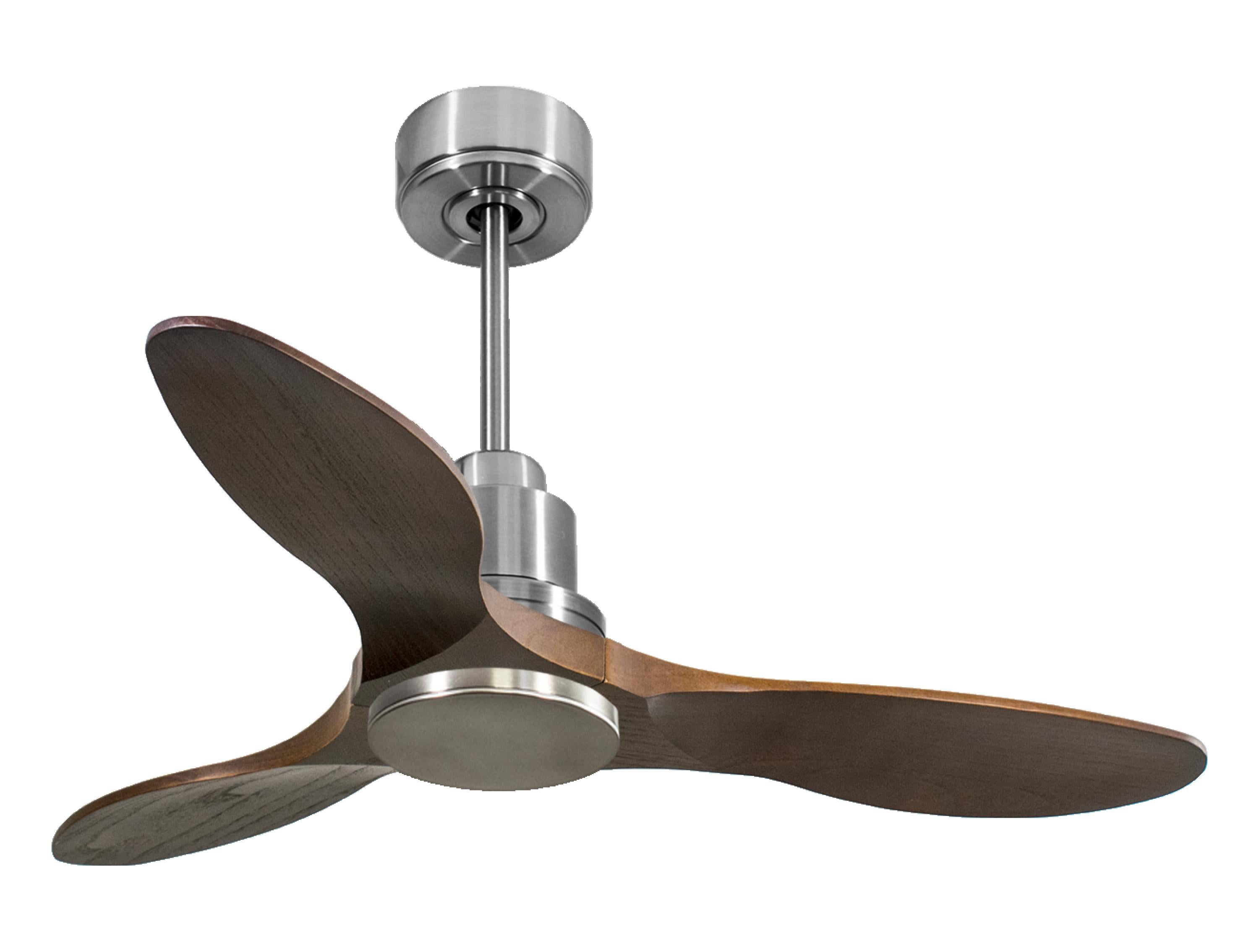 Ventilatore da soffitto Reversibile Termostato Wifi Motore CC Tetti inclinati Telecomando Hypersilence Memoria