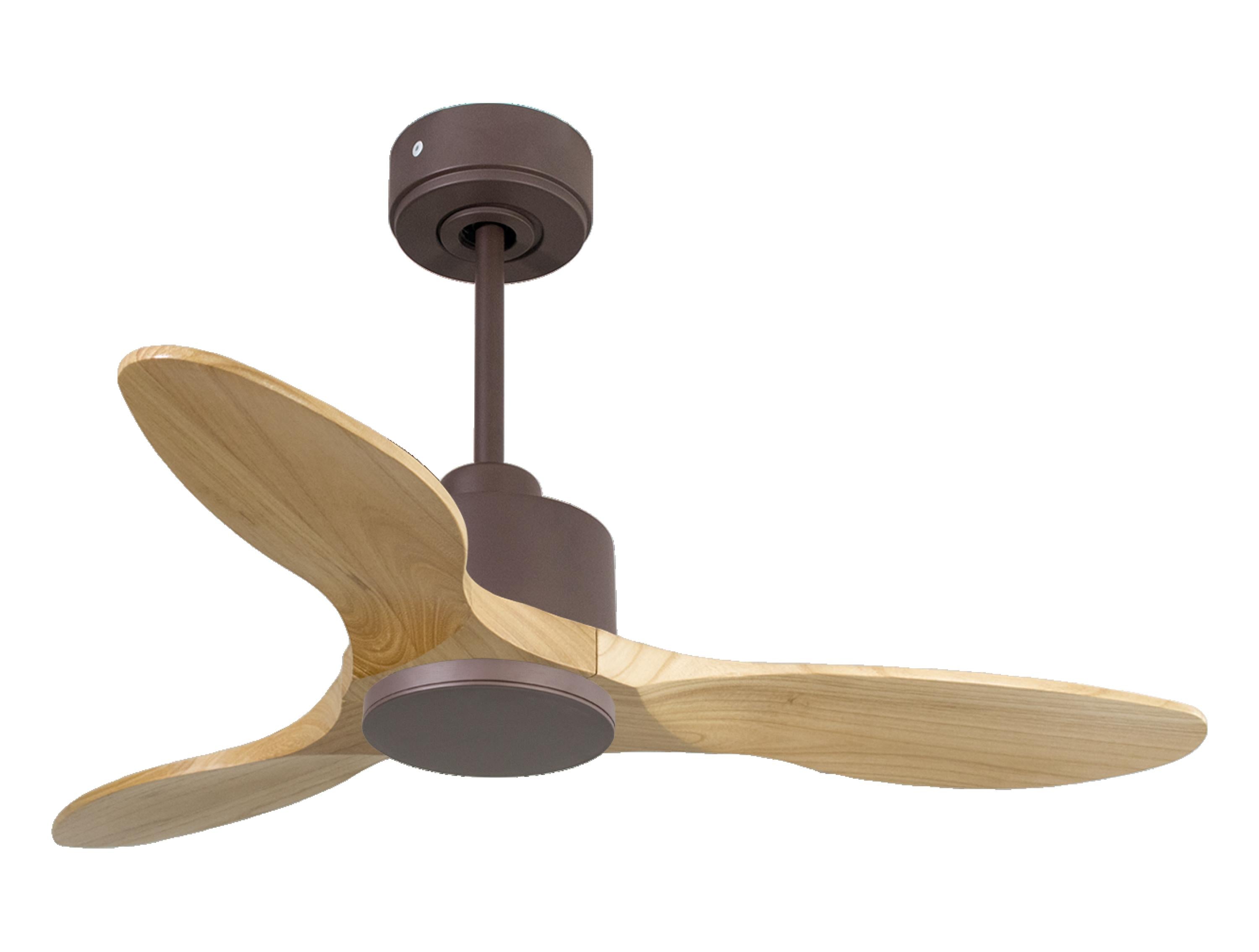 Ventilatore da soffitto Reversibile Termostato Wifi Motore CC Tetti inclinati Telecomando Hypersilence Memoria