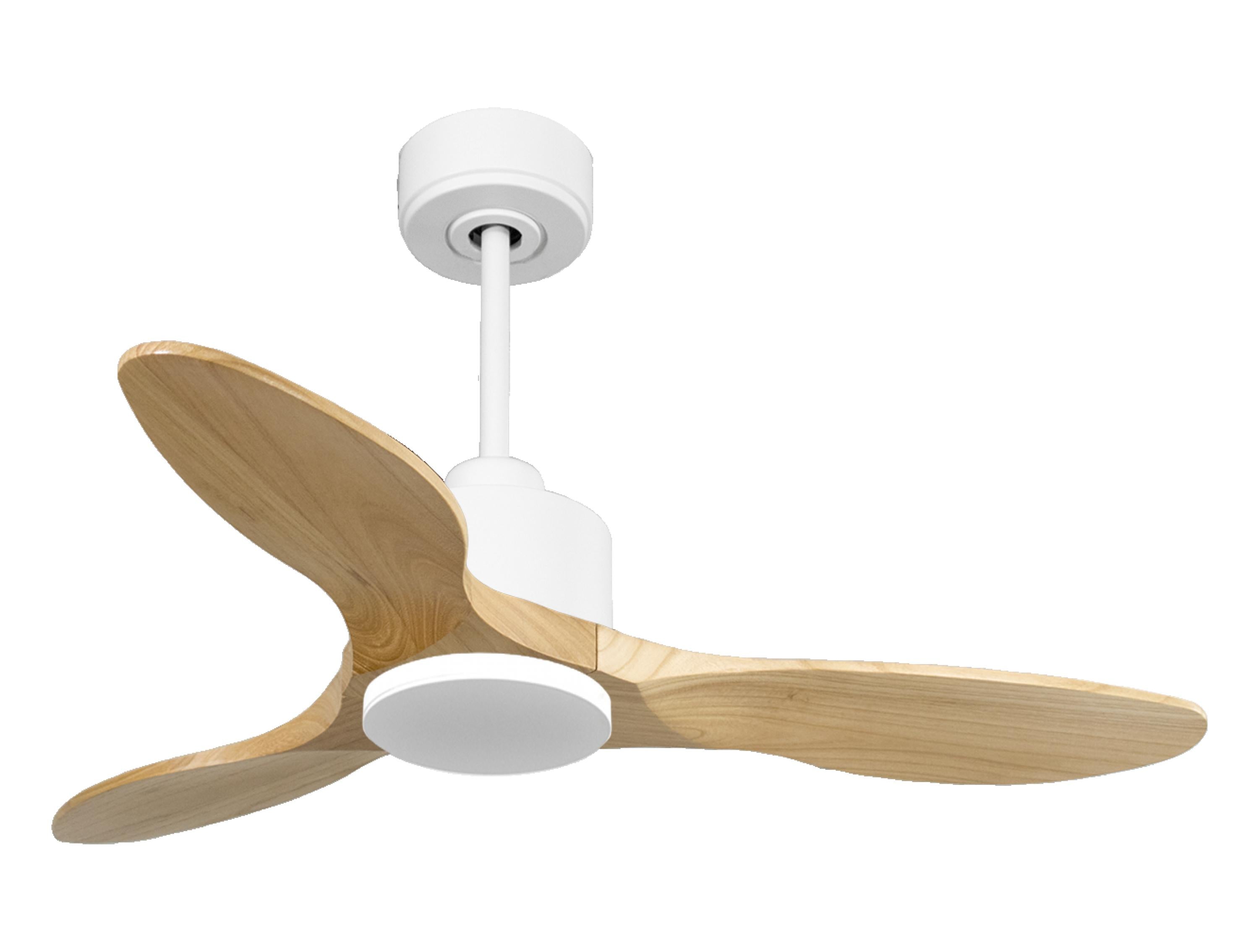 Ventilatore da soffitto Reversibile Termostato Wifi Motore CC Tetti inclinati Telecomando Hypersilence Memoria