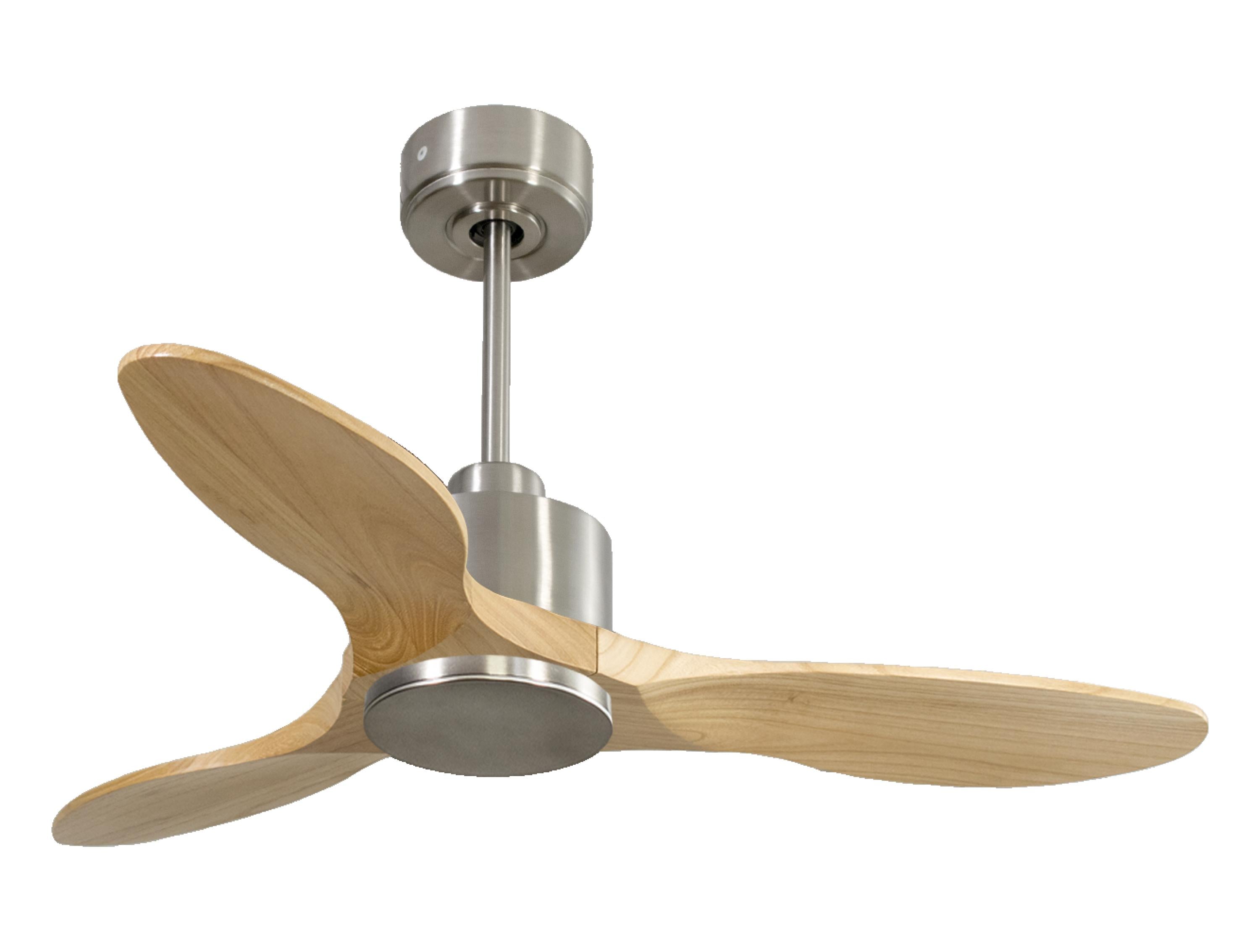 Ventilatore da soffitto Reversibile Termostato Wifi Motore CC Tetti inclinati Telecomando Hypersilence Memoria