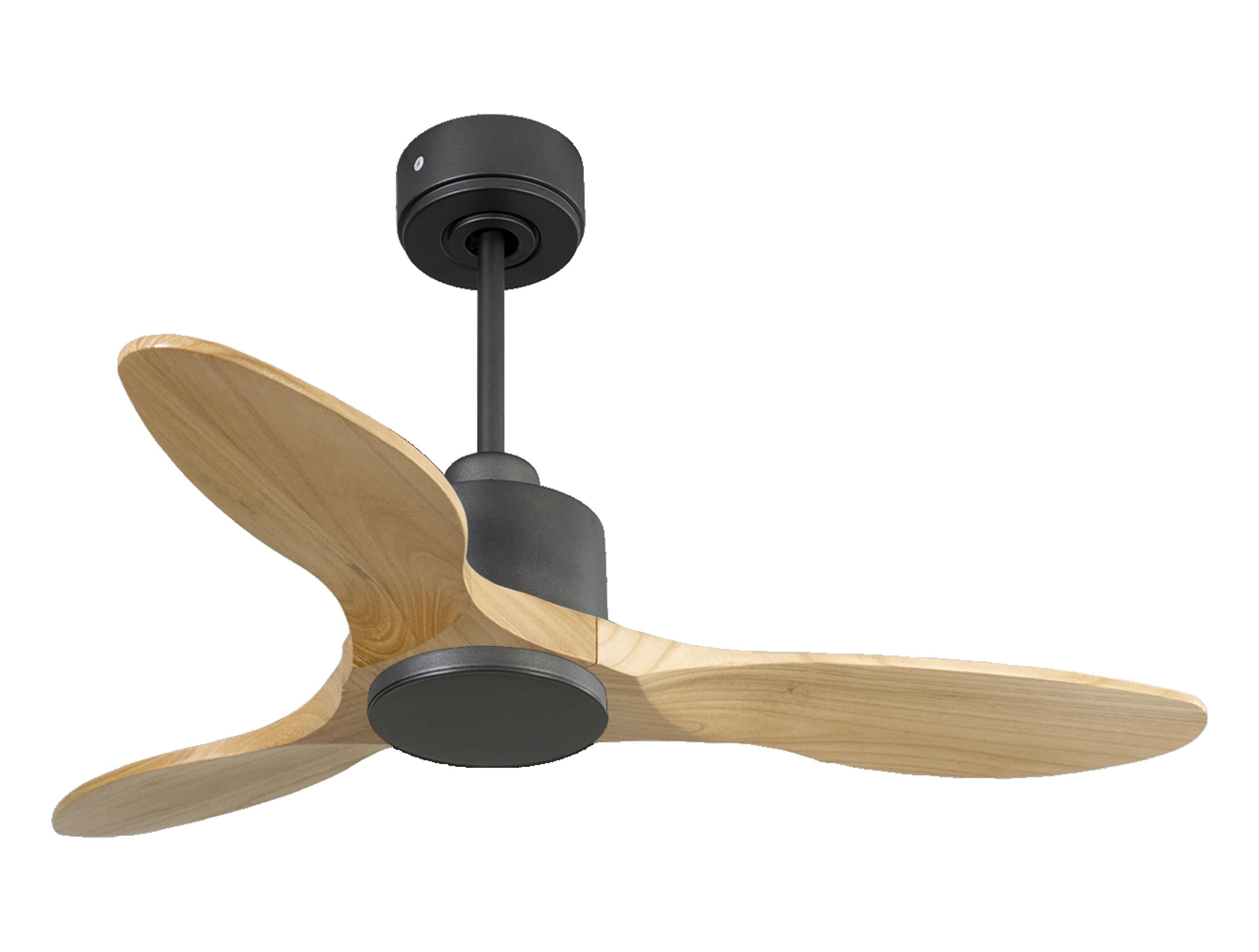 Ventilatore da soffitto Reversibile Termostato Wifi Motore CC Tetti inclinati Telecomando Hypersilence Memoria