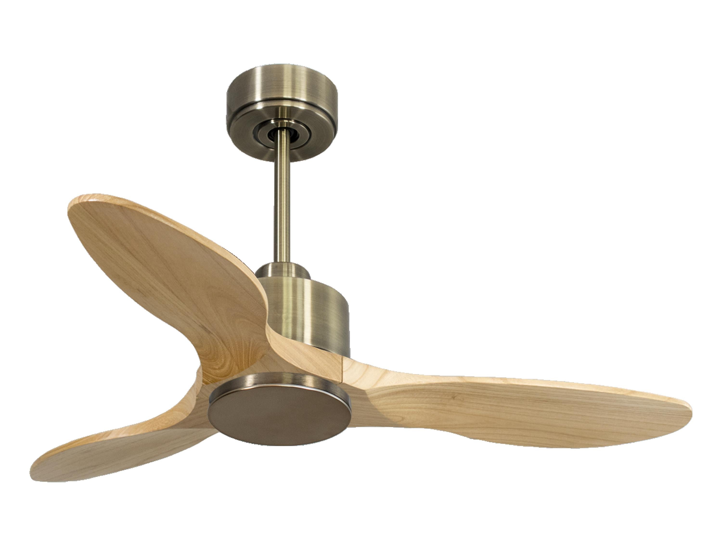 Ventilatore da soffitto Reversibile Termostato Wifi Motore CC Tetti inclinati Telecomando Hypersilence Memoria
