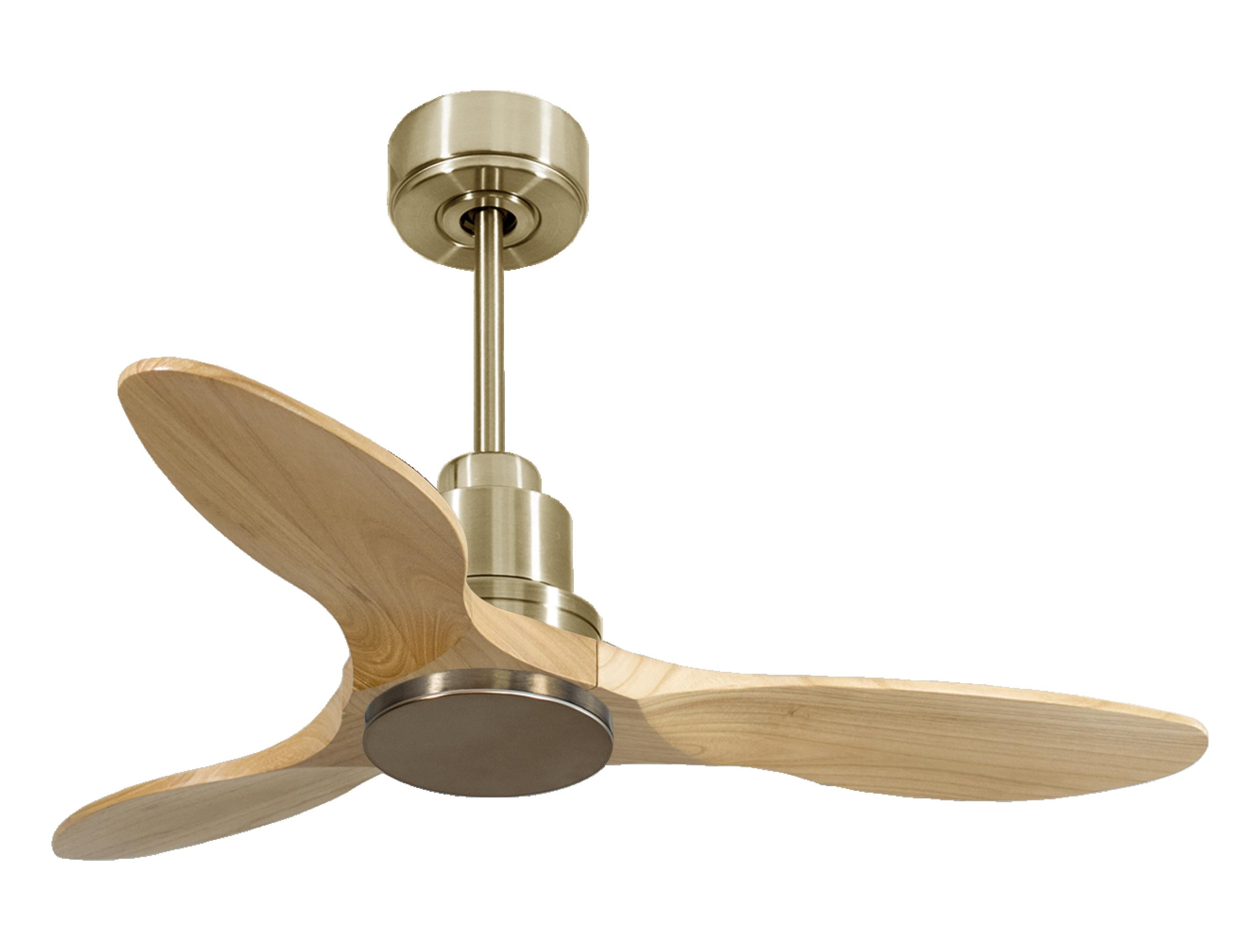 Ventilatore da soffitto Reversibile Termostato Wifi Motore CC Tetti inclinati Telecomando Hypersilence Memoria