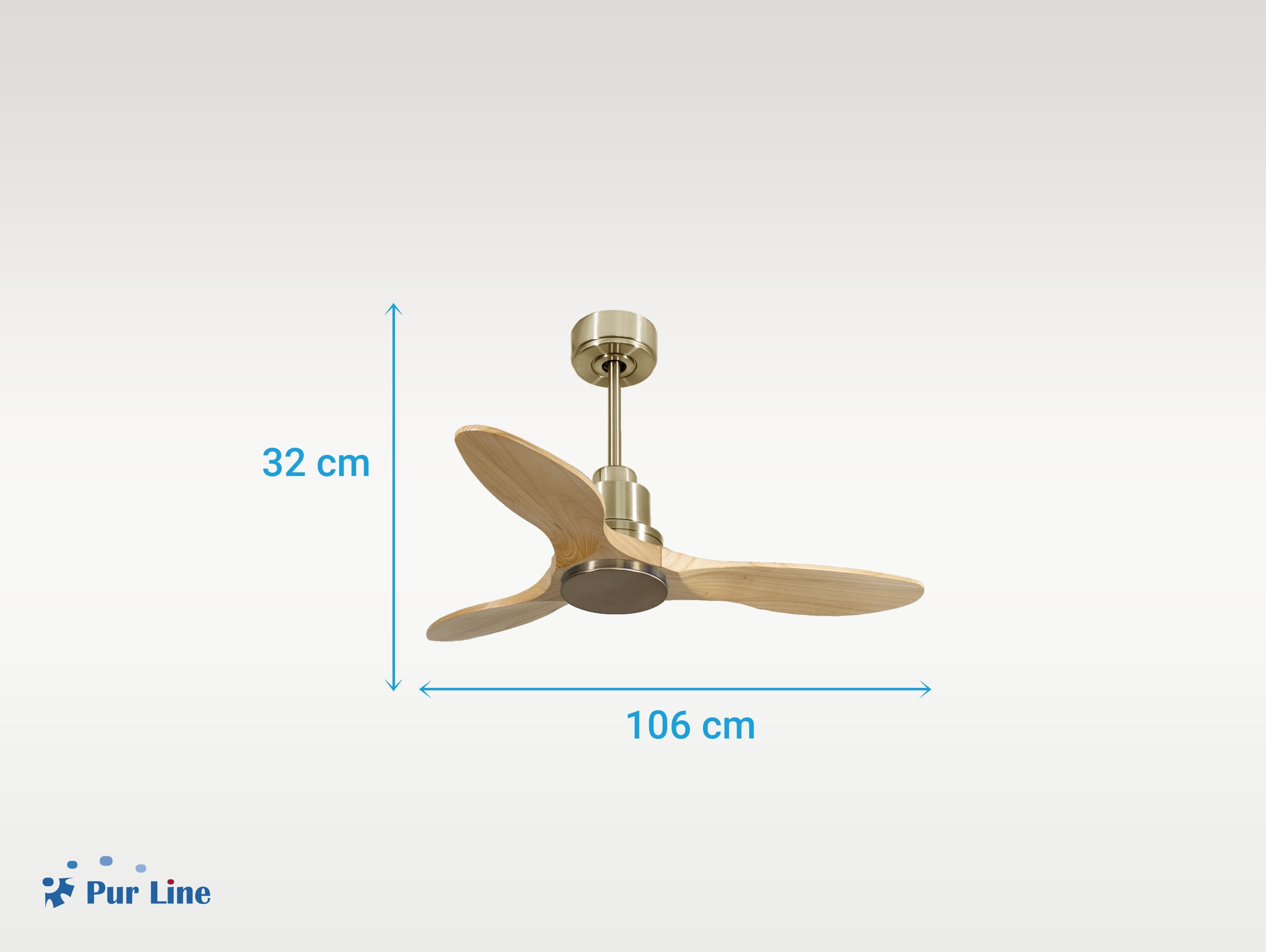 Ventilatore da soffitto Reversibile Termostato Wifi Motore CC Tetti inclinati Telecomando Hypersilence Memoria