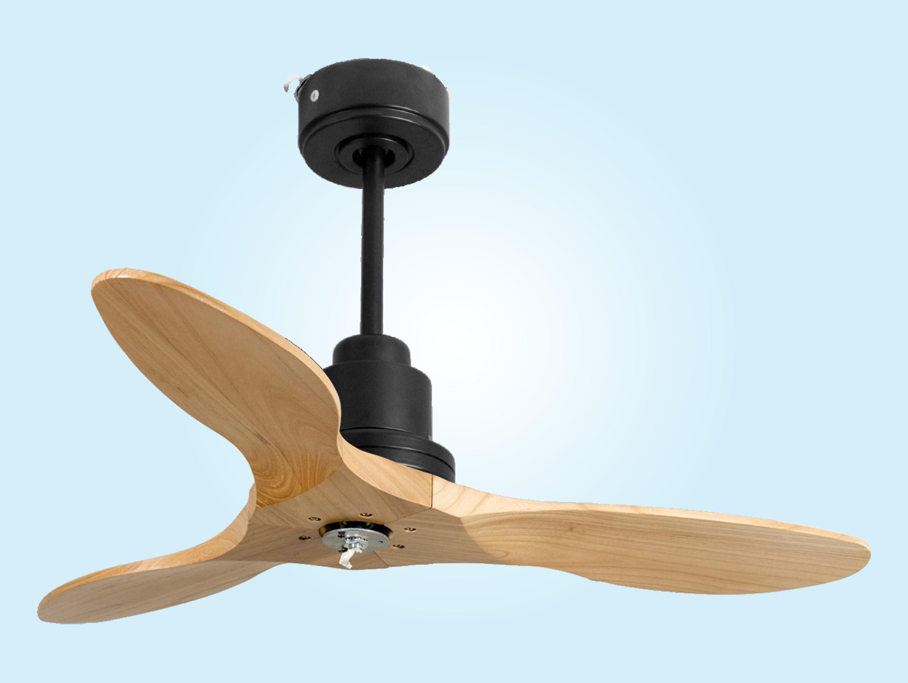 Ventilatore da soffitto Reversibile Termostato Dimmabile Wifi Motore CC Tetti inclinati Telecomando Luce a tre toni Hypersilence Memoria Shopify Vendible (AUTOMATICO)