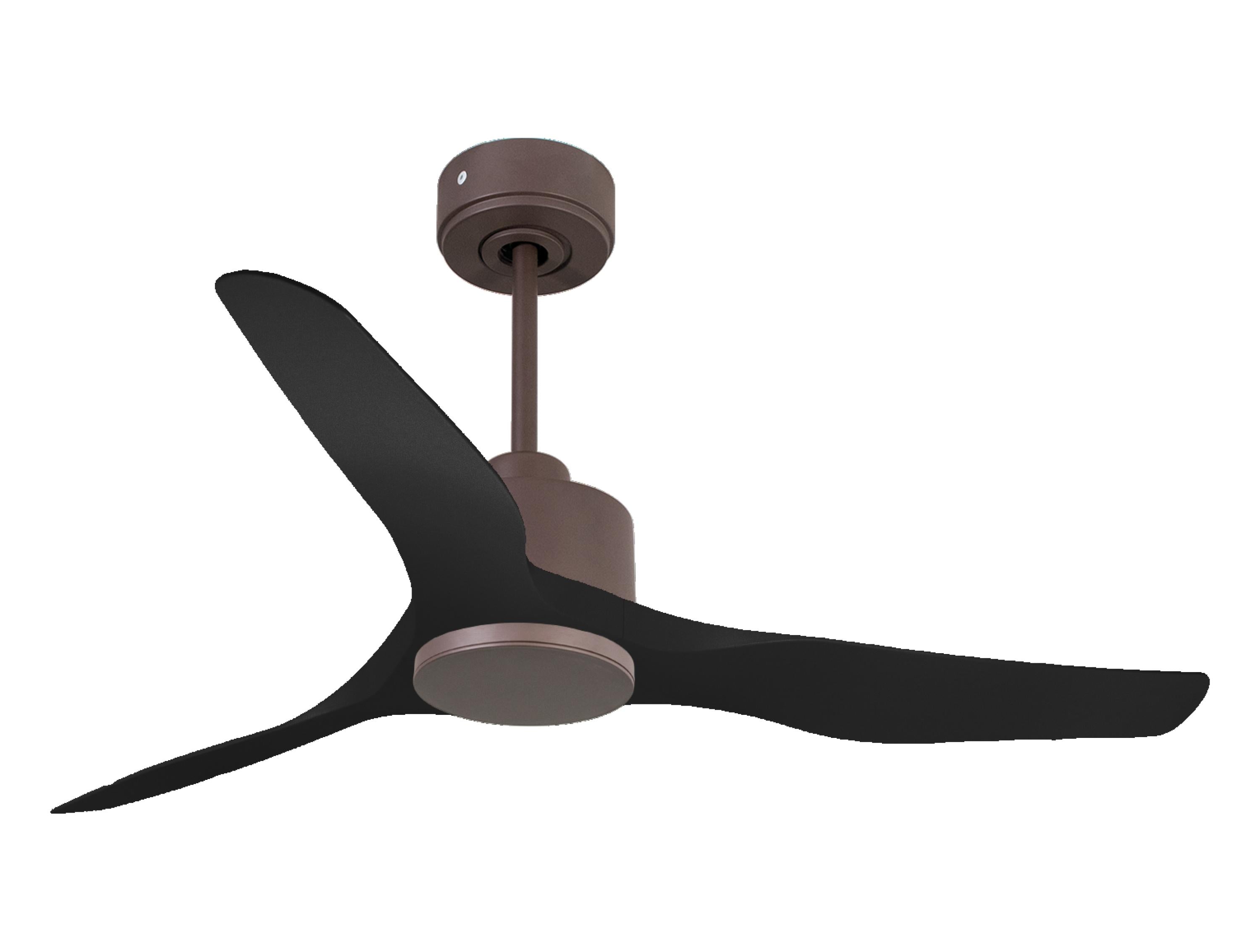 Ventilatore da soffitto Reversibile Termostato Wifi Motore CC Tetti inclinati Telecomando Adattatore 2/3 lame Hypersilence Memoria