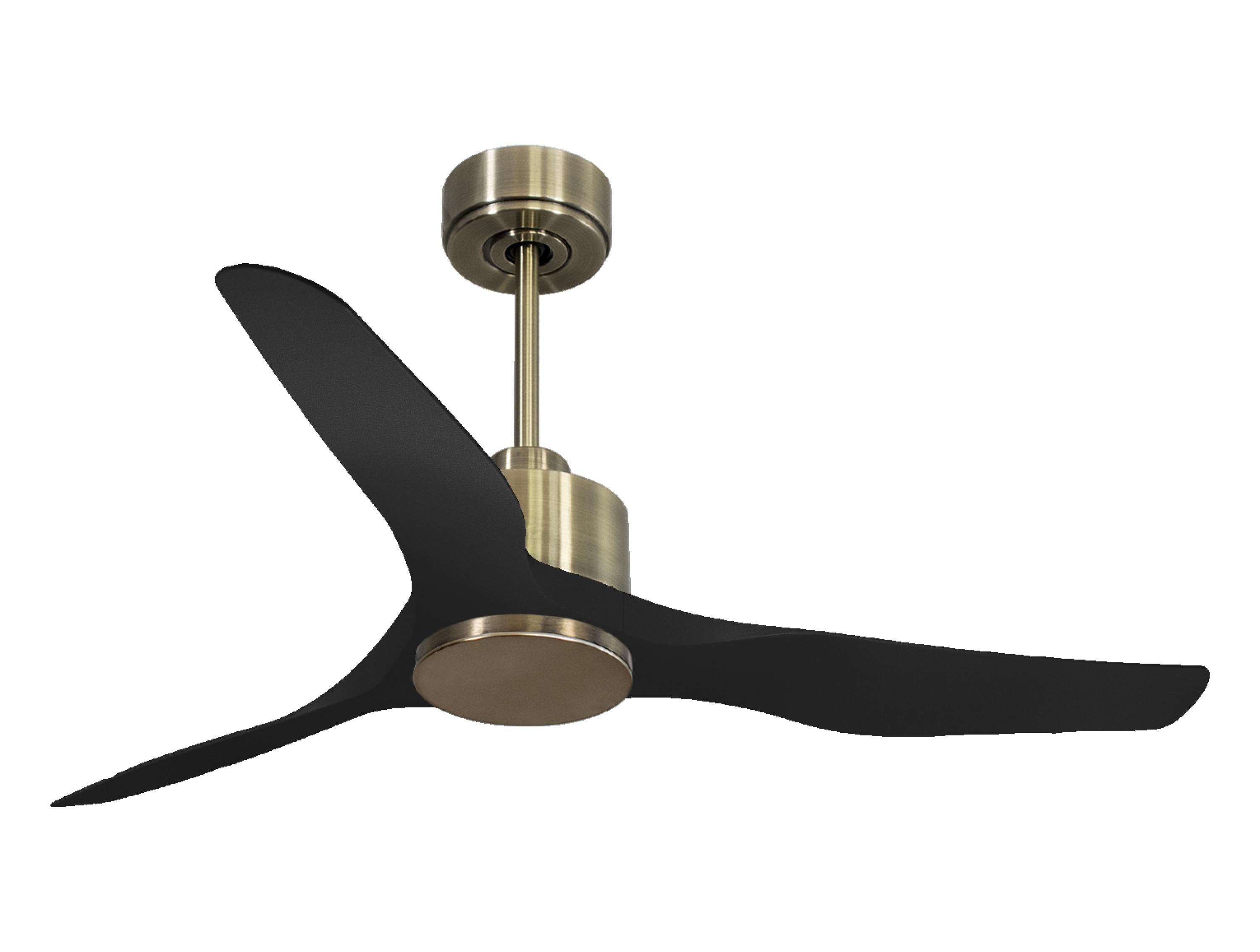 Ventilatore da soffitto Reversibile Termostato Wifi Motore CC Tetti inclinati Telecomando Adattatore 2/3 lame Hypersilence Memoria
