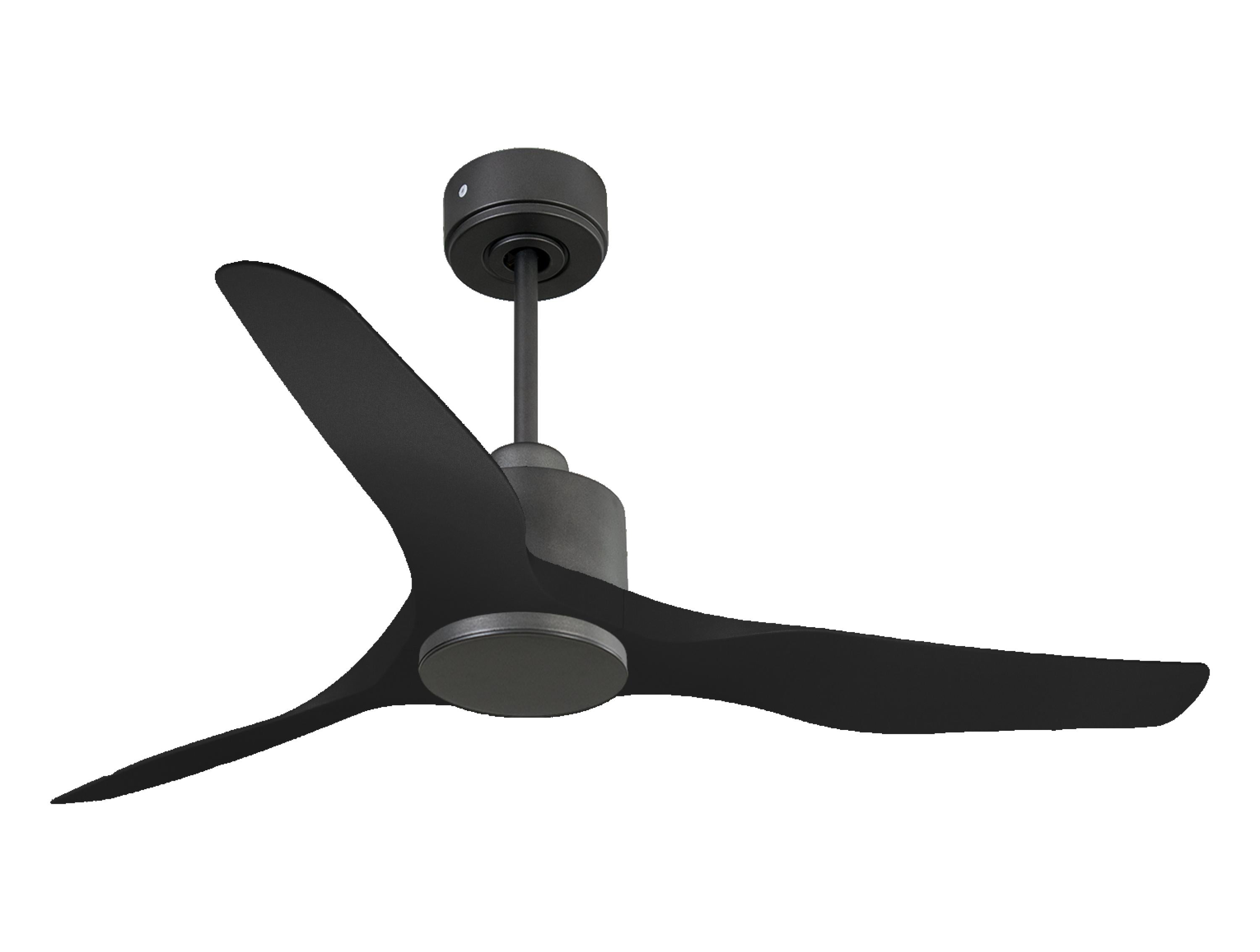 Ventilatore da soffitto Reversibile Termostato Wifi Motore CC Tetti inclinati Telecomando Adattatore 2/3 lame Hypersilence Memoria