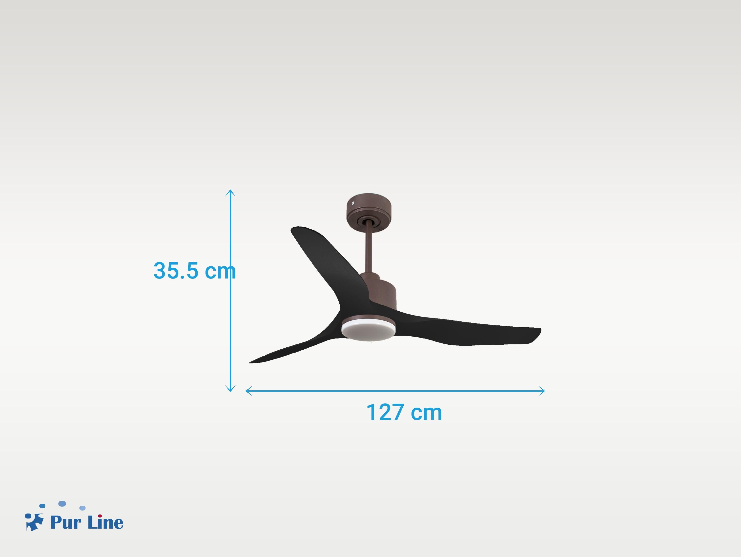 Ventilatore da soffitto Reversibile Termostato Dimmabile Wifi Motore CC Tetti inclinati Telecomando Luce a tre toni Adattatore 2/3 lame Hypersilence Memoria