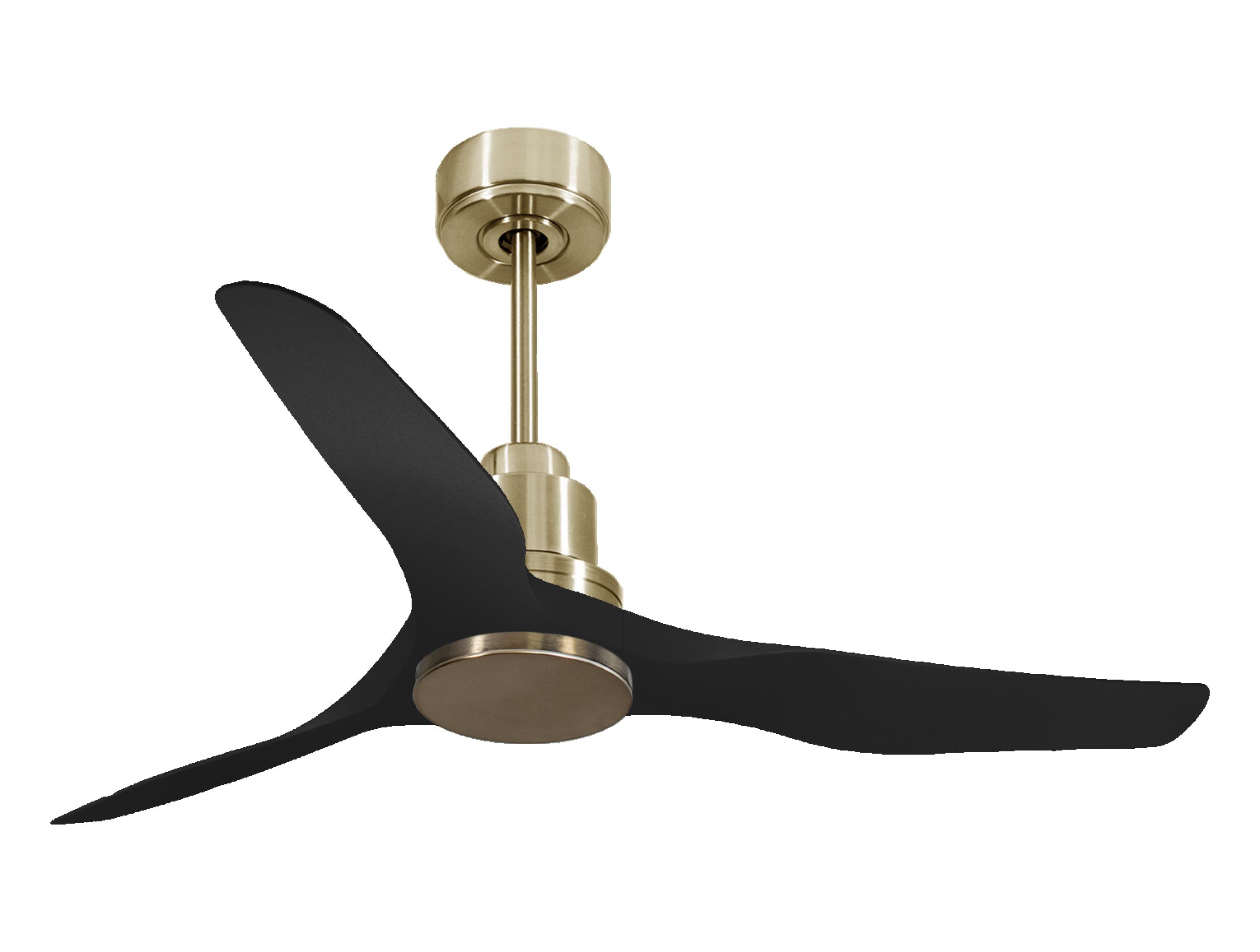 Ventilatore da soffitto Reversibile Termostato Wifi Motore CC Tetti inclinati Telecomando Adattatore 2/3 lame Hypersilence Memoria