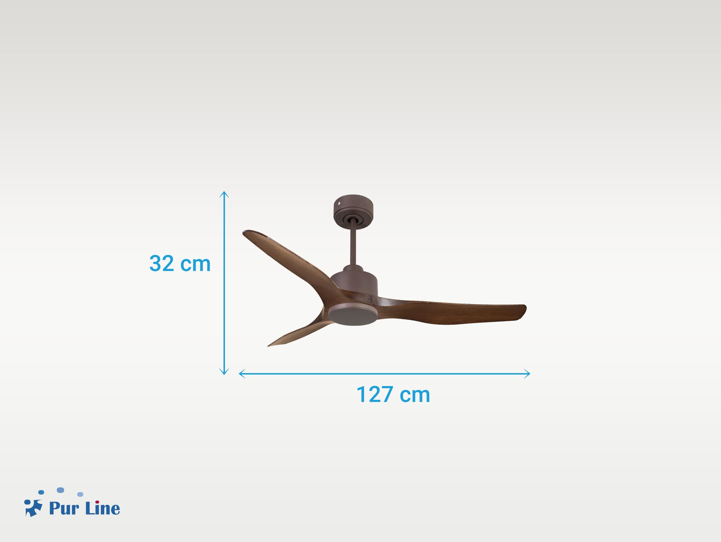 Ventilatore da soffitto Reversibile Termostato Wifi Motore CC Tetti inclinati Telecomando Adattatore 2/3 lame Hypersilence Memoria