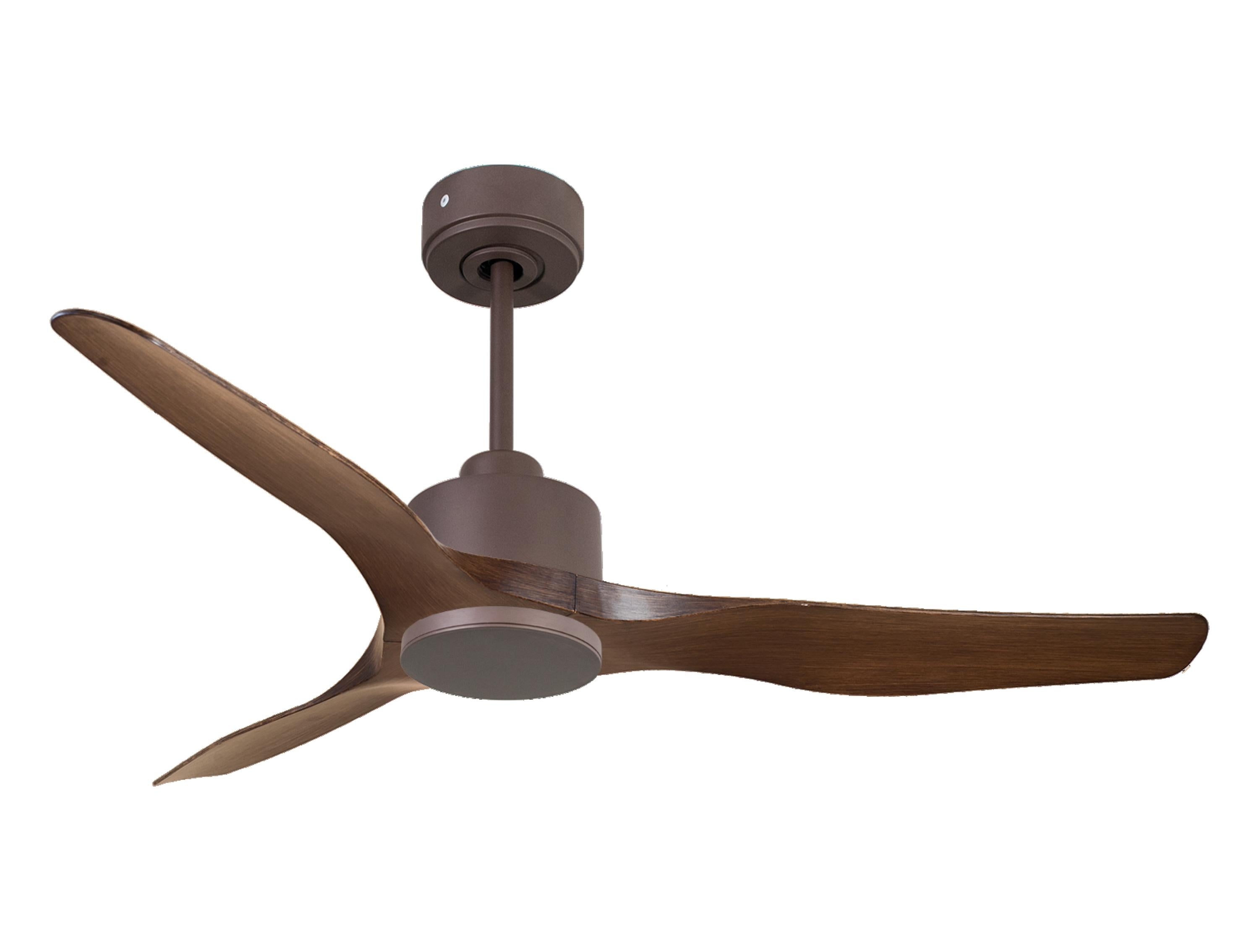 Ventilatore da soffitto Reversibile Termostato Wifi Motore CC Tetti inclinati Telecomando Adattatore 2/3 lame Hypersilence Memoria