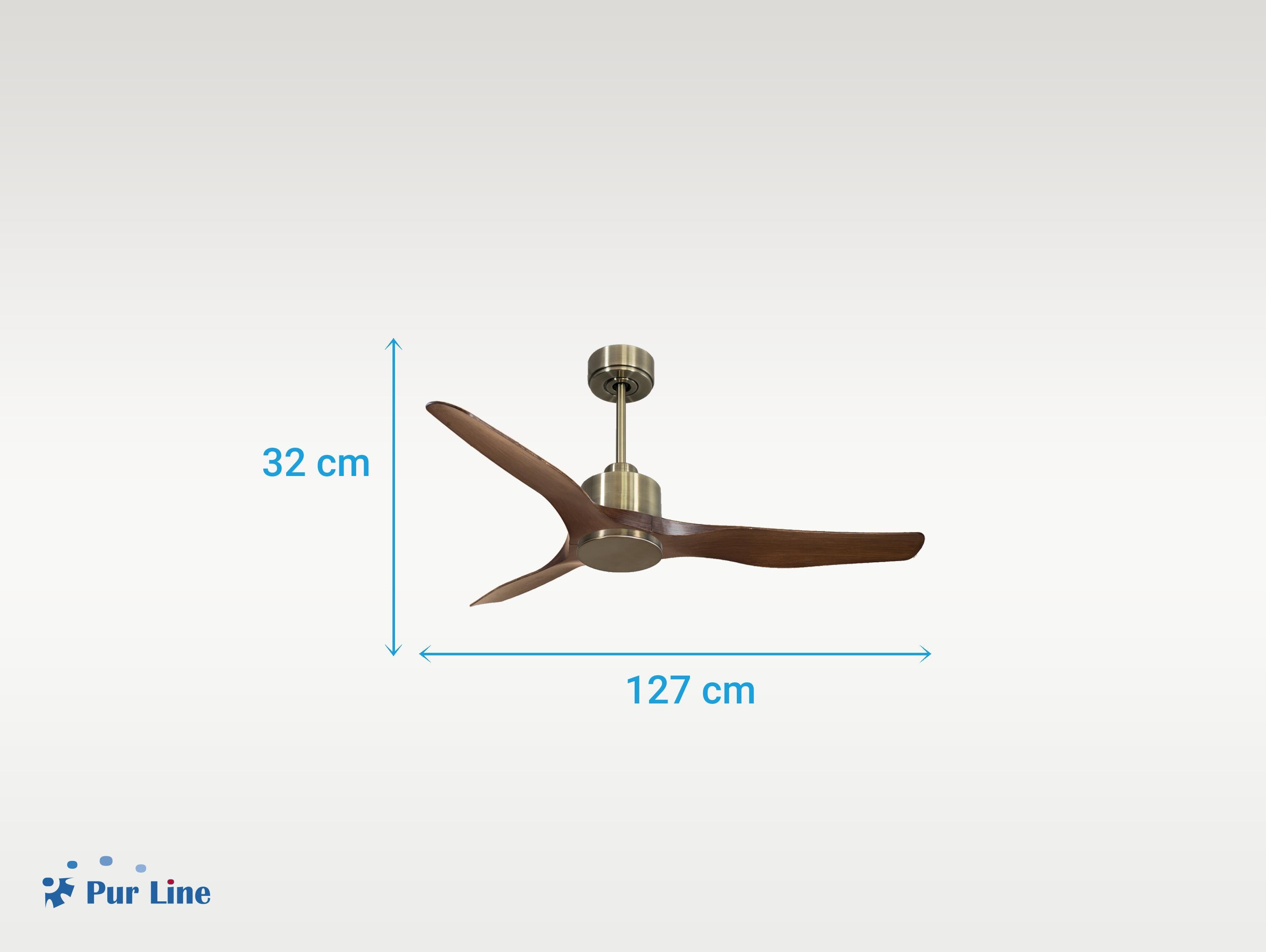 Ventilatore da soffitto Reversibile Termostato Wifi Motore CC Tetti inclinati Telecomando Adattatore 2/3 lame Hypersilence Memoria