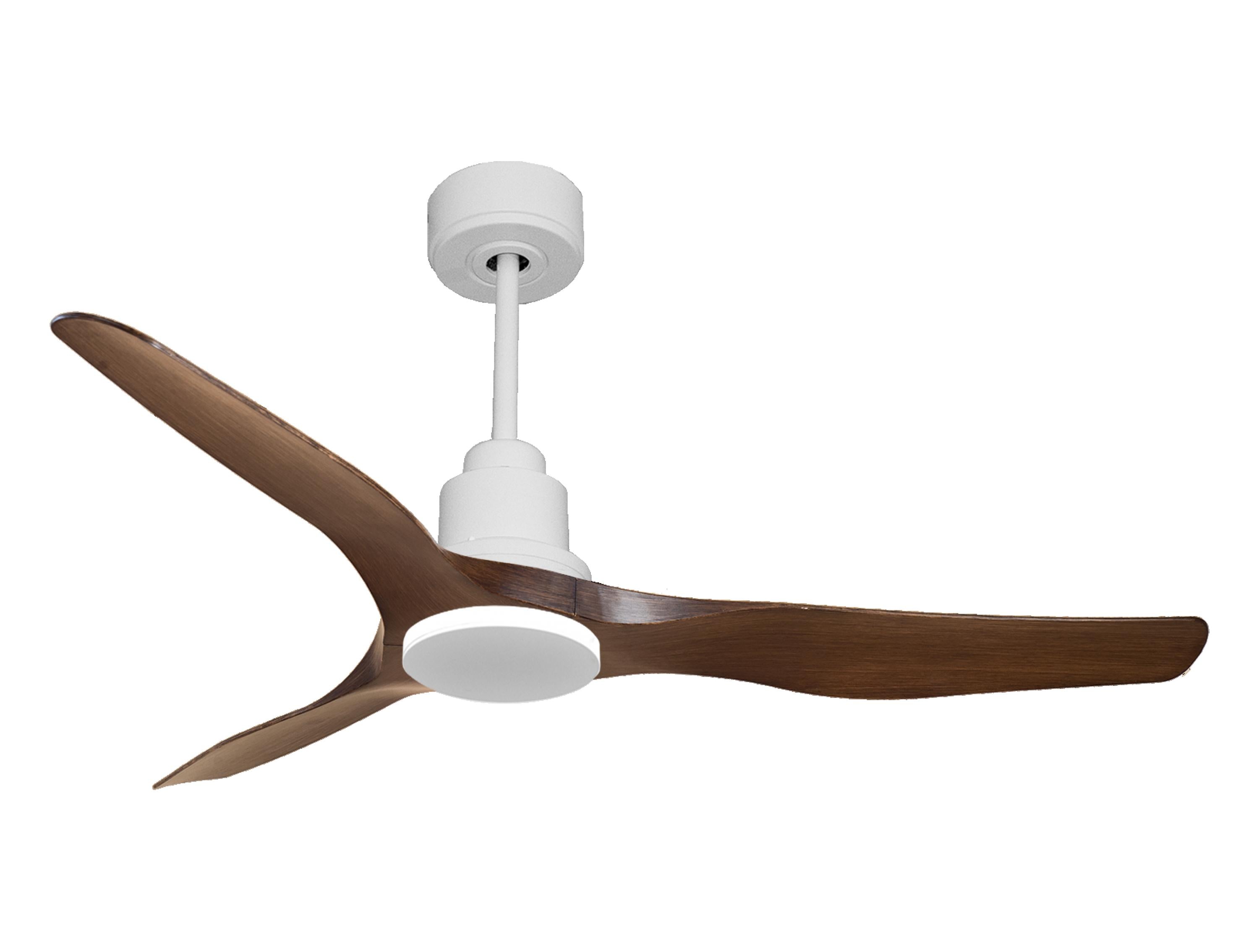 Ventilatore da soffitto Reversibile Termostato Paese vendibile Wifi Motore CC Tetti inclinati Telecomando Adattatore 2/3 lame Hypersilence Memoria