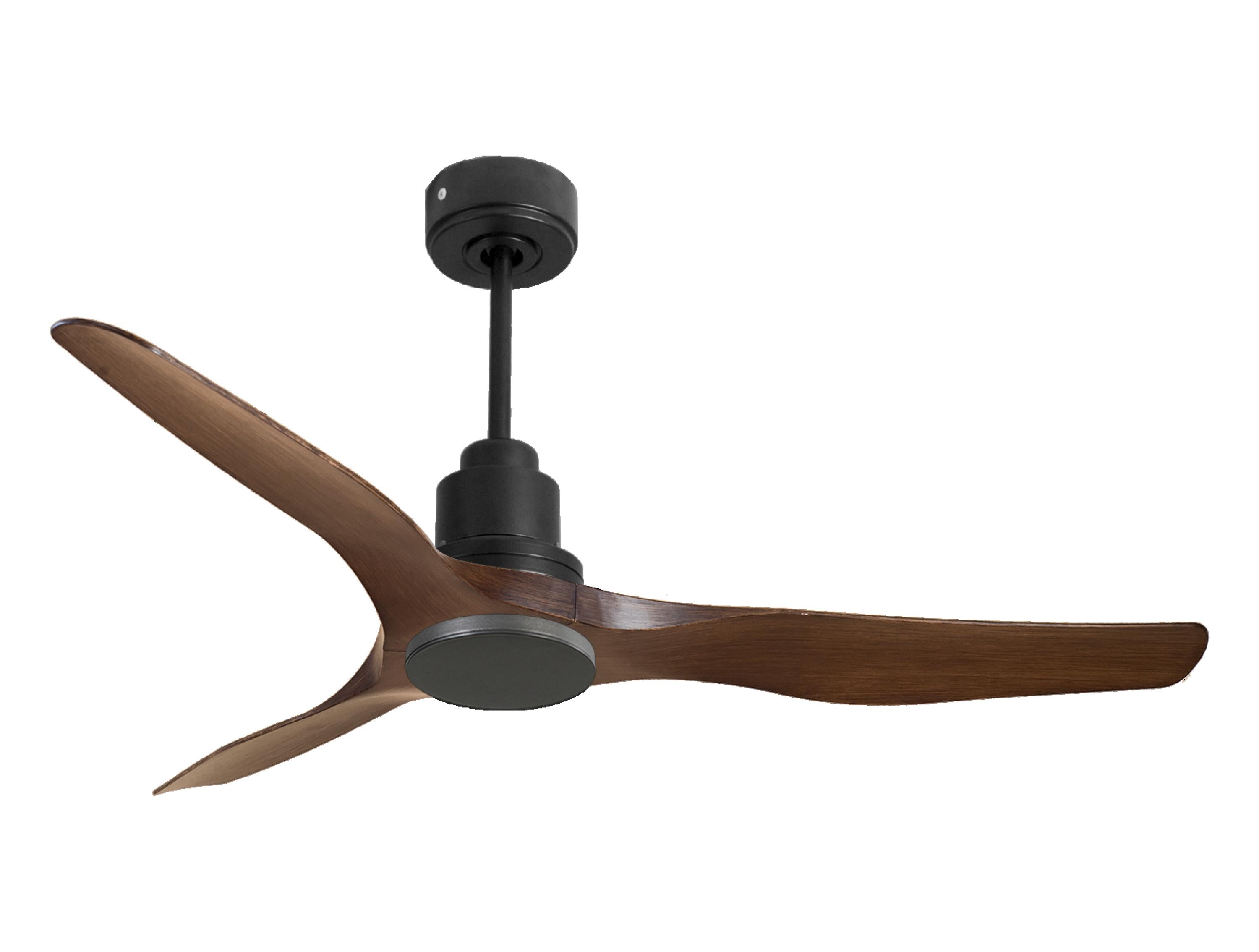 Ventilatore da soffitto Reversibile Termostato Wifi Motore CC Tetti inclinati Telecomando Adattatore 2/3 lame Hypersilence Memoria