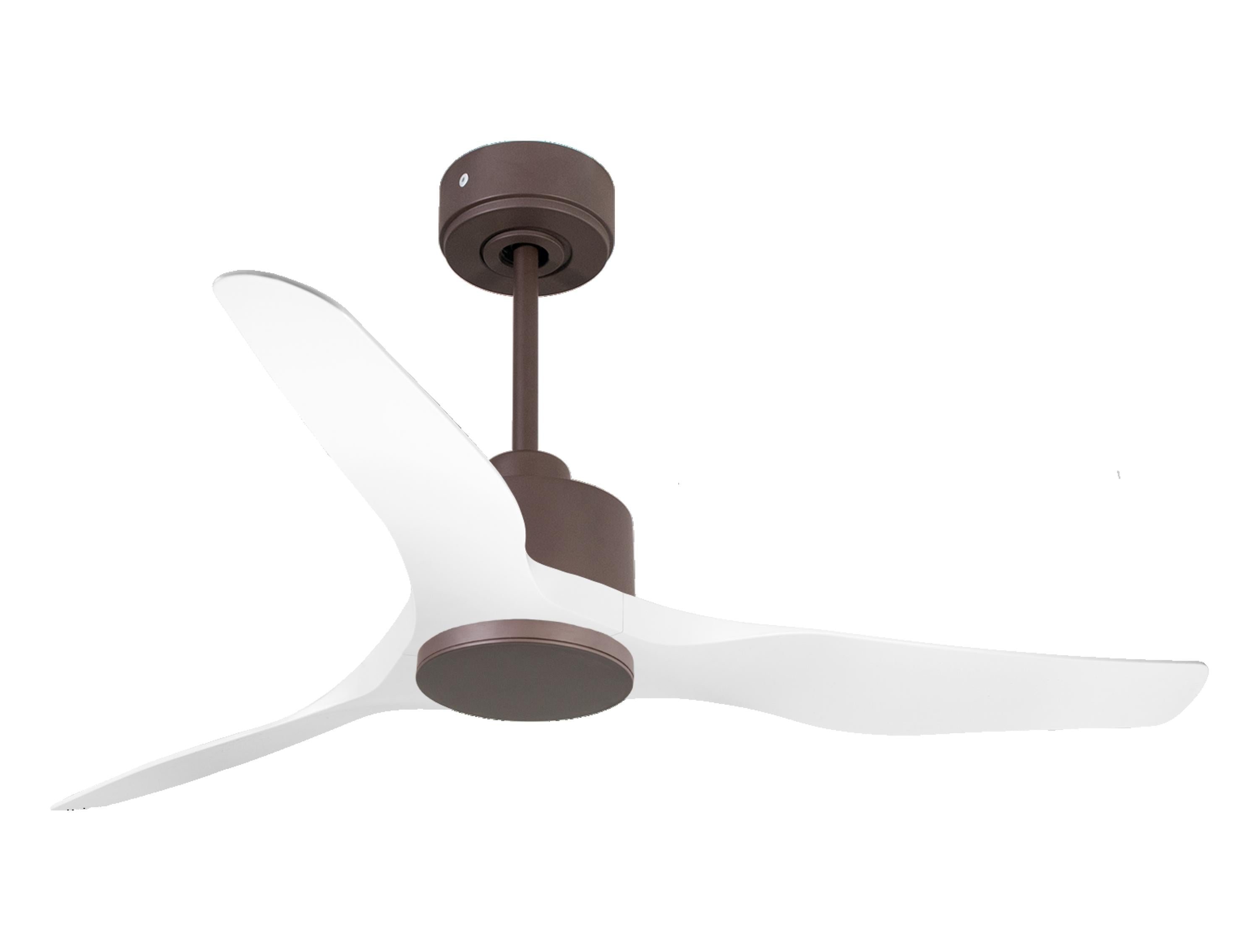 Ventilatore da soffitto Reversibile Termostato Wifi Motore CC Tetti inclinati Telecomando Adattatore 2/3 lame Hypersilence Memoria