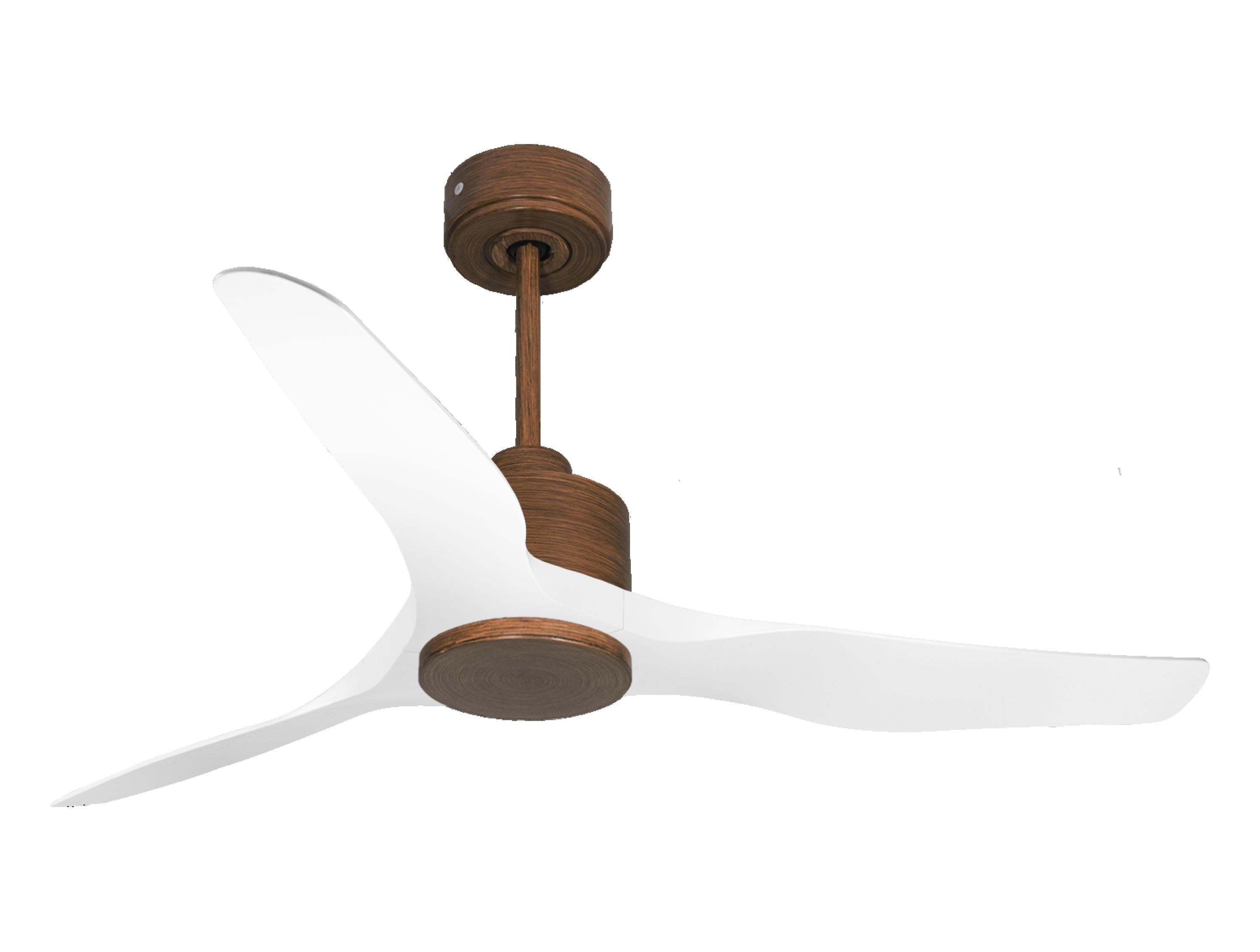 Ventilatore da soffitto Reversibile Termostato Wifi Motore CC Tetti inclinati Telecomando Adattatore 2/3 lame Hypersilence Memoria
