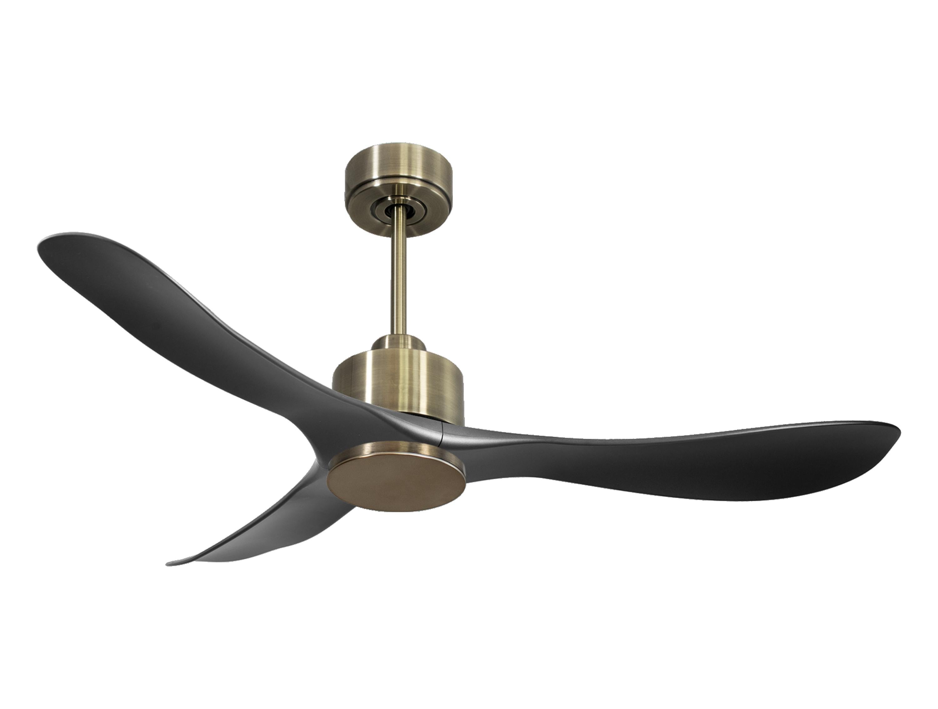 Ventilatore da soffitto Reversibile Termostato Wifi Motore CC Tetti inclinati Telecomando Hypersilence Memoria