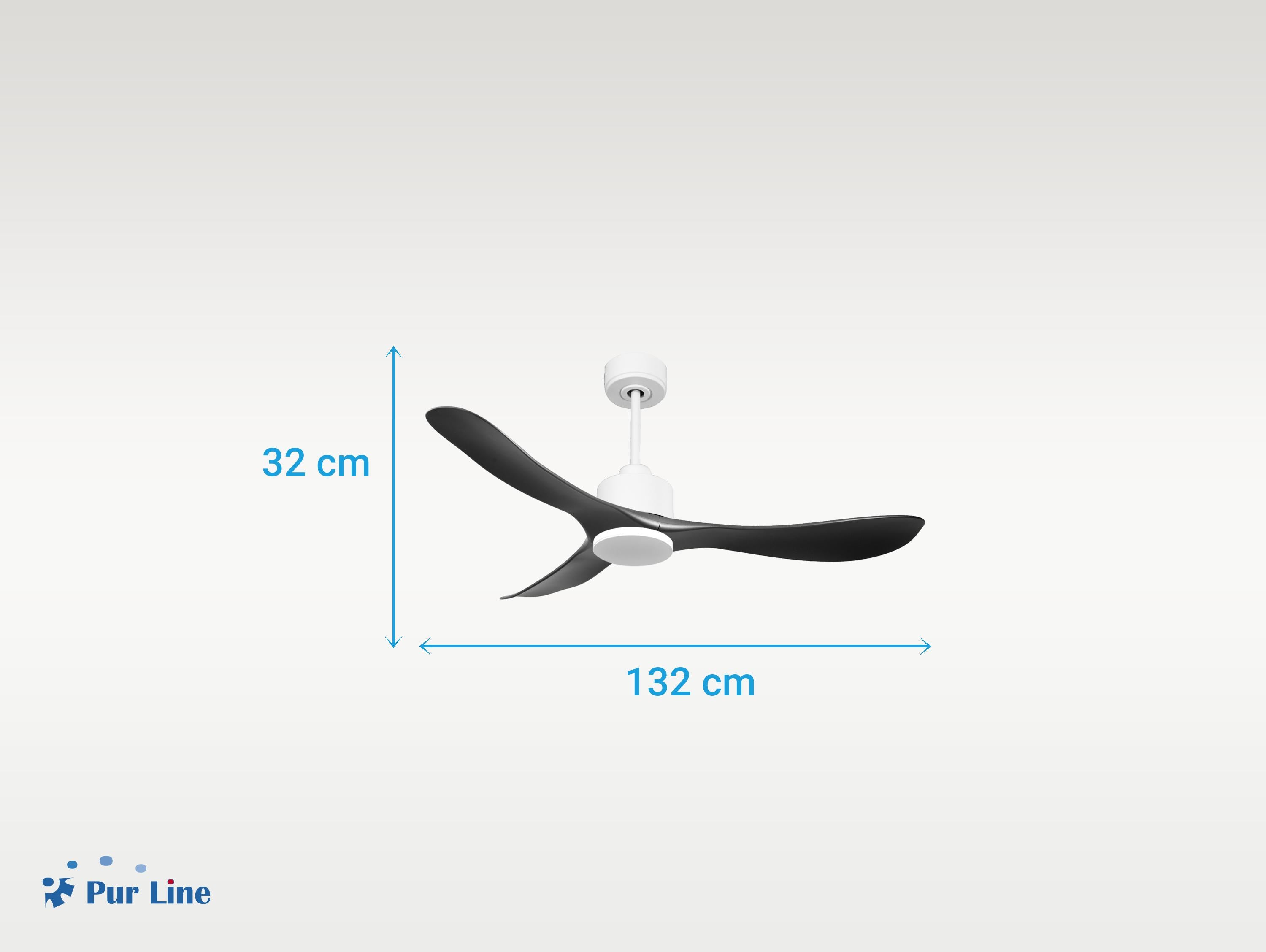 Ventilatore da soffitto Reversibile Termostato Wifi Motore CC Tetti inclinati Telecomando Hypersilence Memoria