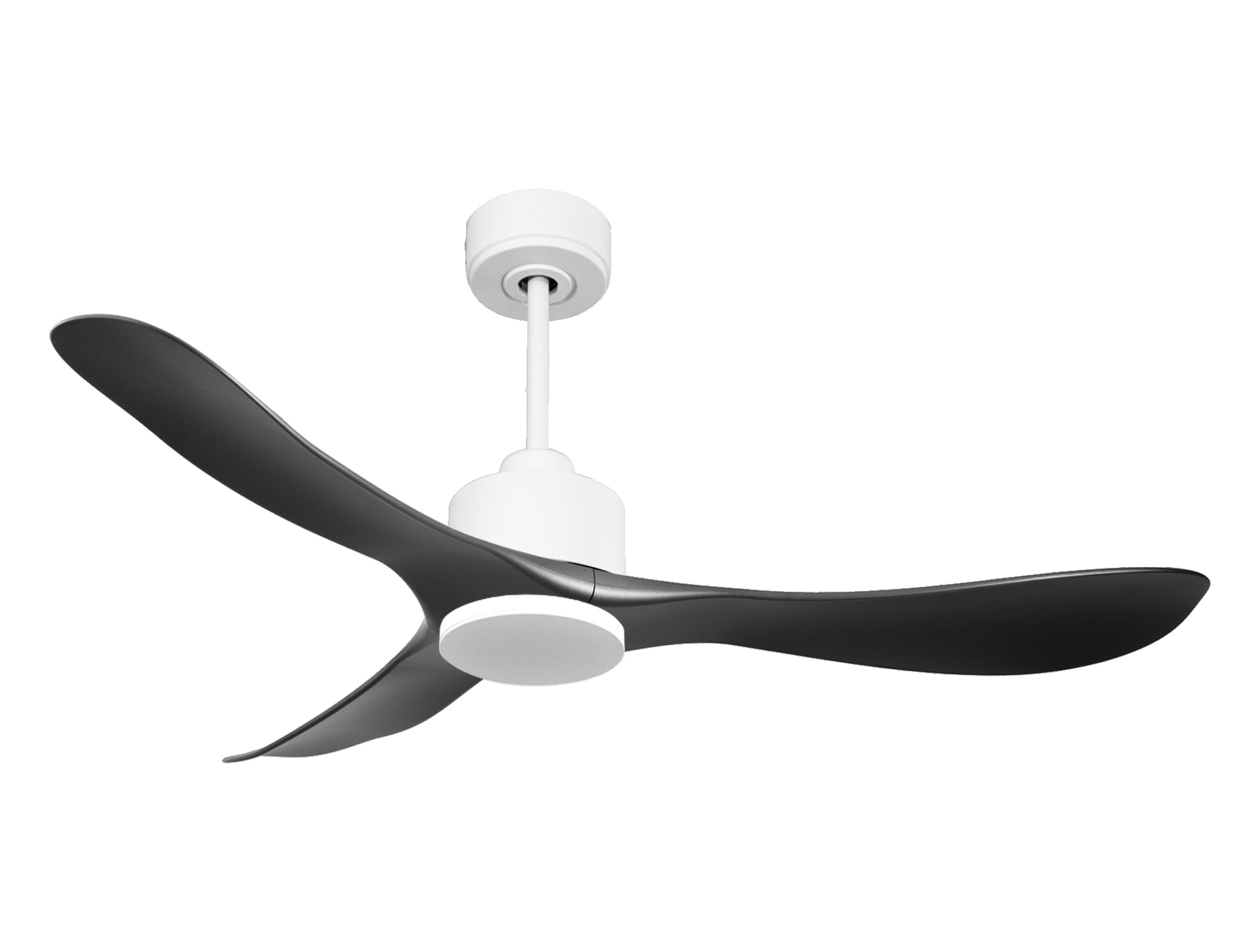 Ventilatore da soffitto Reversibile Termostato Wifi Motore CC Tetti inclinati Telecomando Hypersilence Memoria
