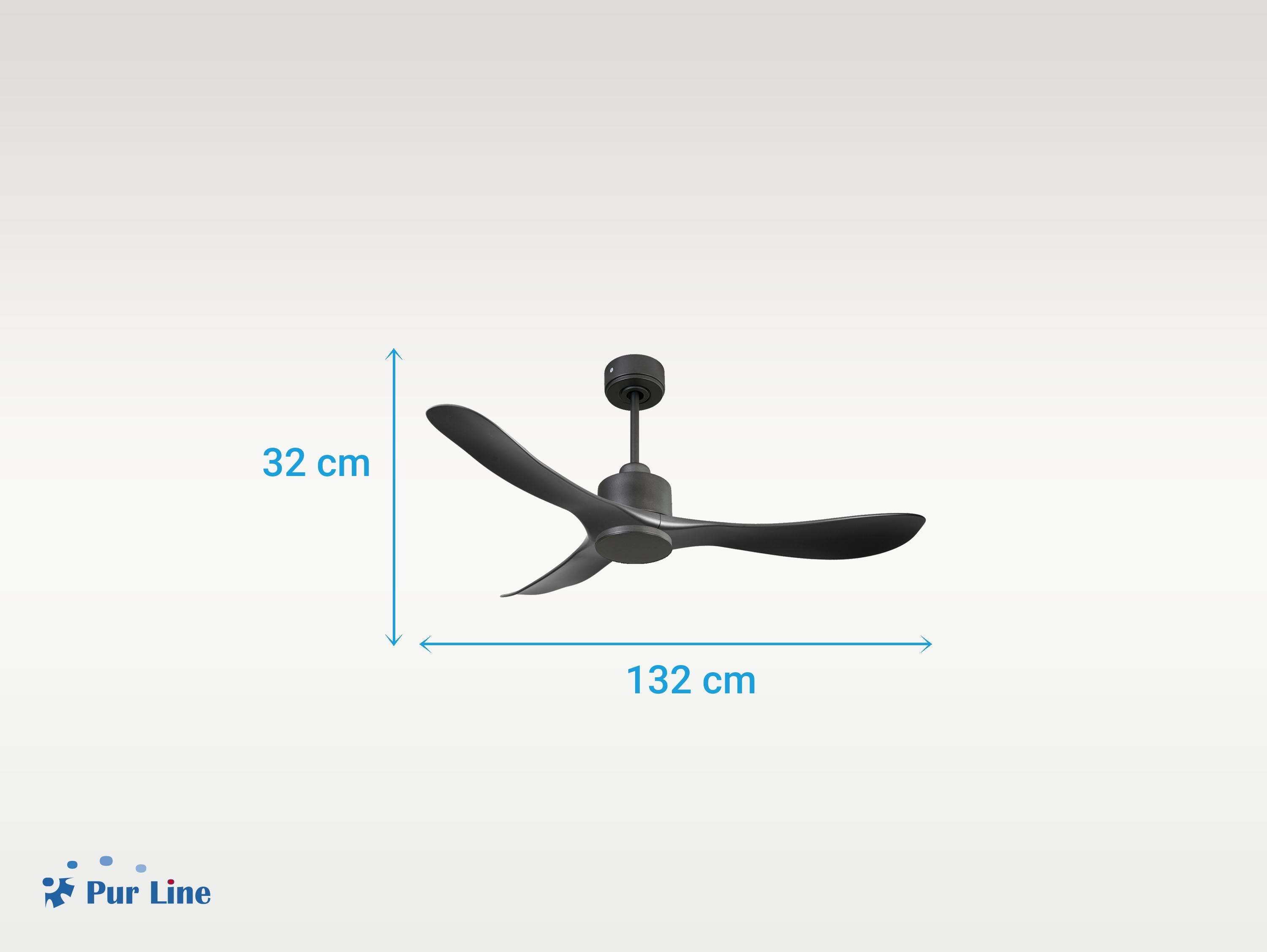 Ventilatore da soffitto Reversibile Termostato Wifi Motore CC Tetti inclinati Telecomando Hypersilence Memoria