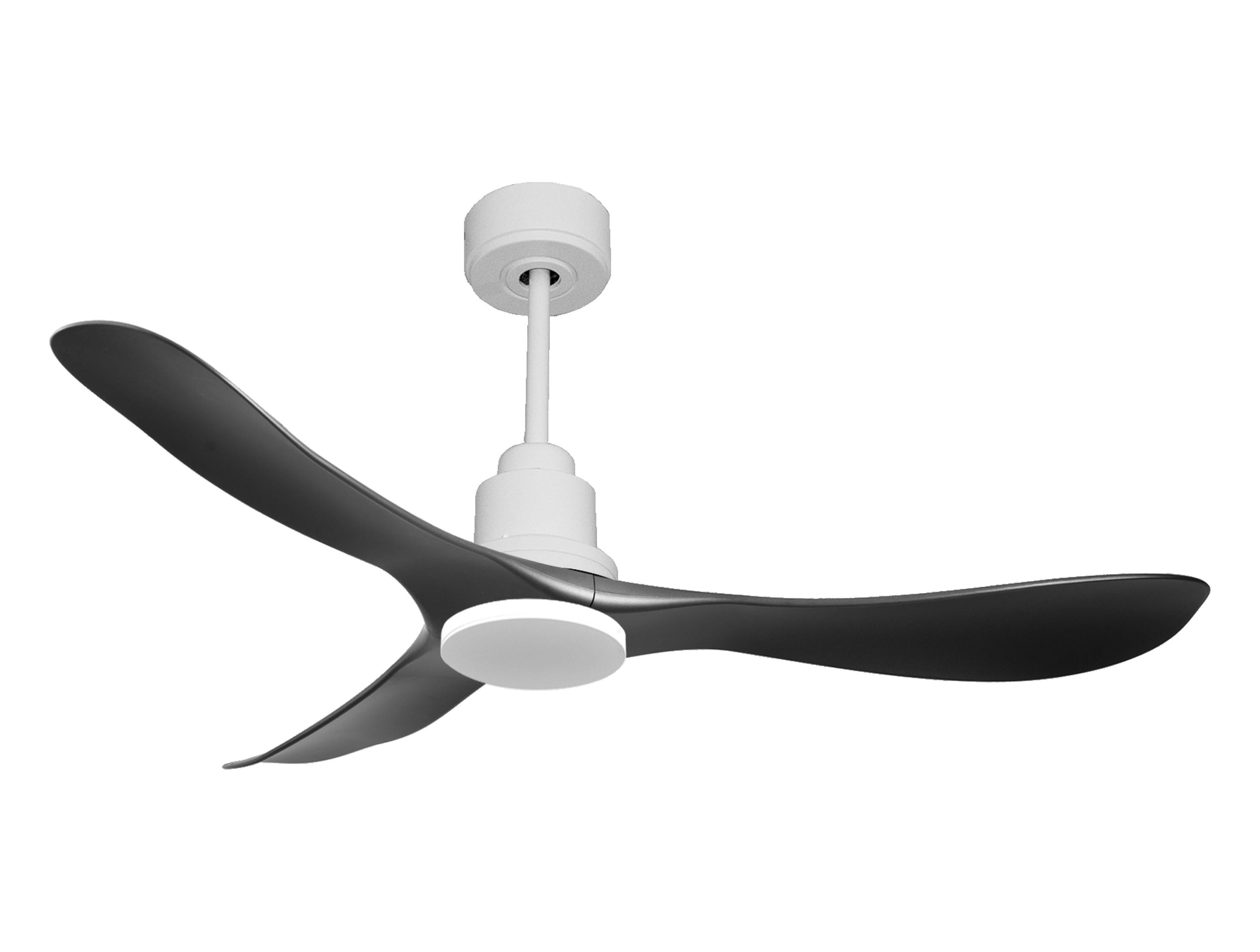Ventilatore da soffitto Reversibile Termostato Paese vendibile Wifi Motore CC Tetti inclinati Telecomando Hypersilence Memoria