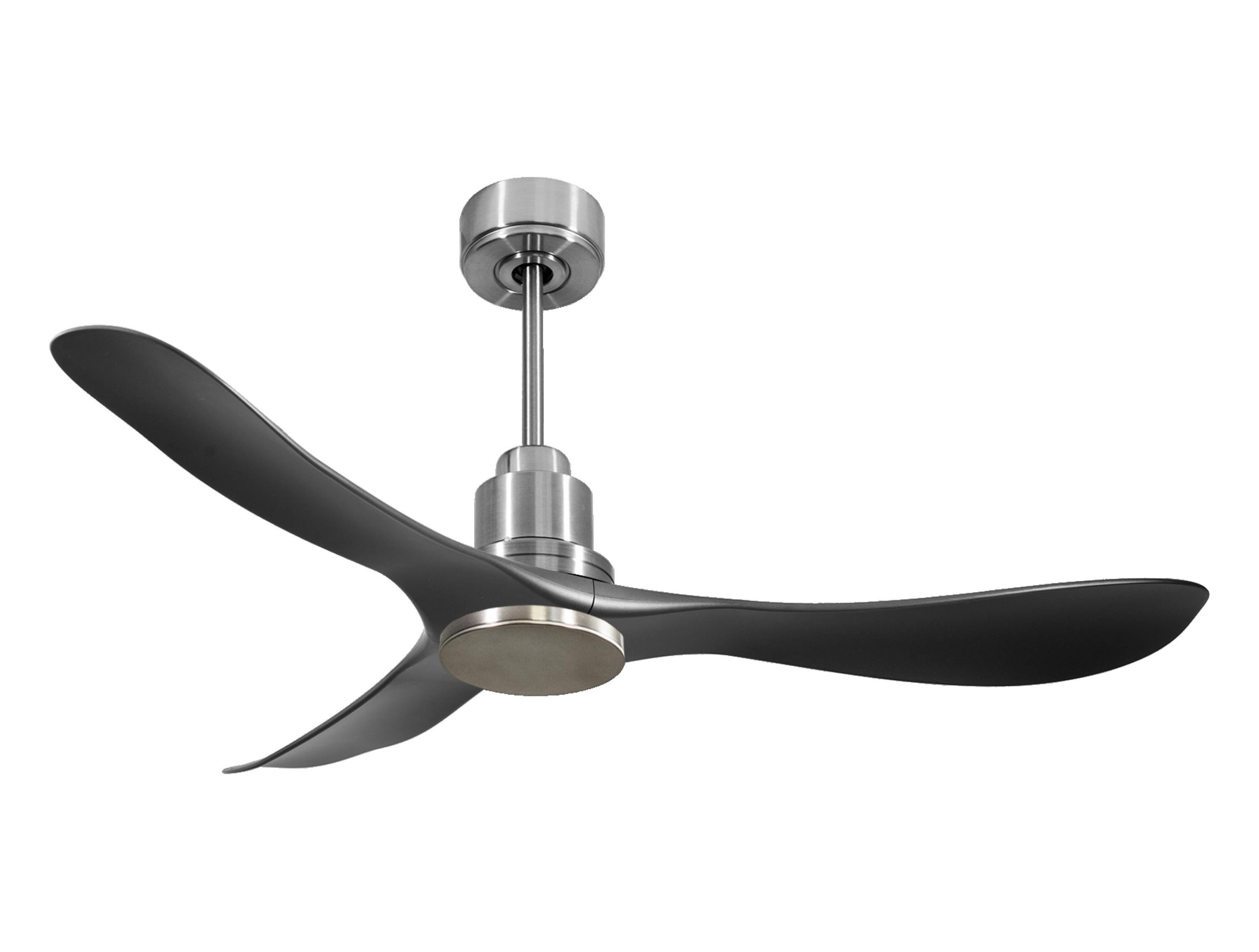 Ventilatore da soffitto Reversibile Termostato Wifi Motore CC Tetti inclinati Telecomando Hypersilence Memoria