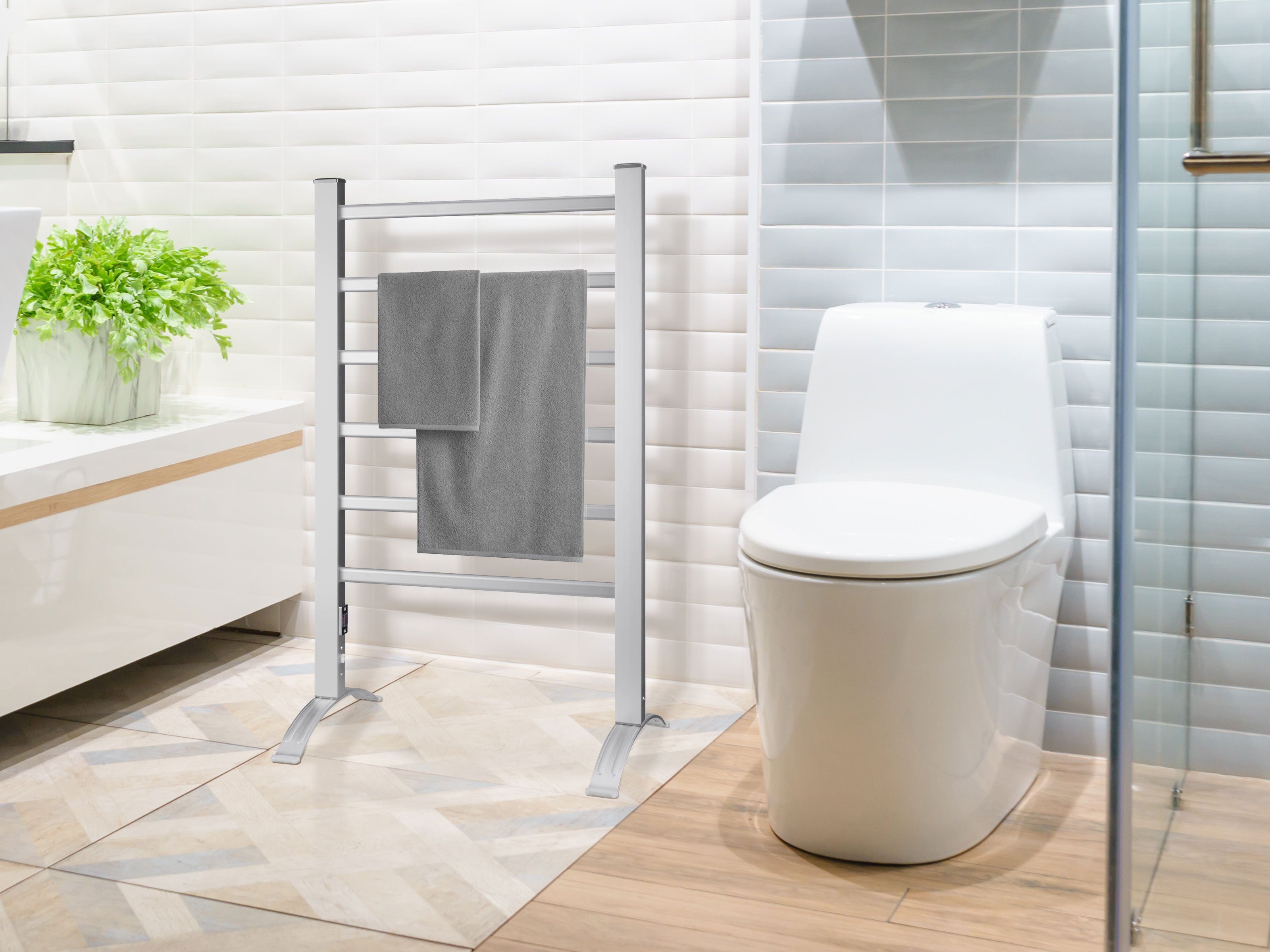Scaldasalviette elettrico in alluminio da 100W