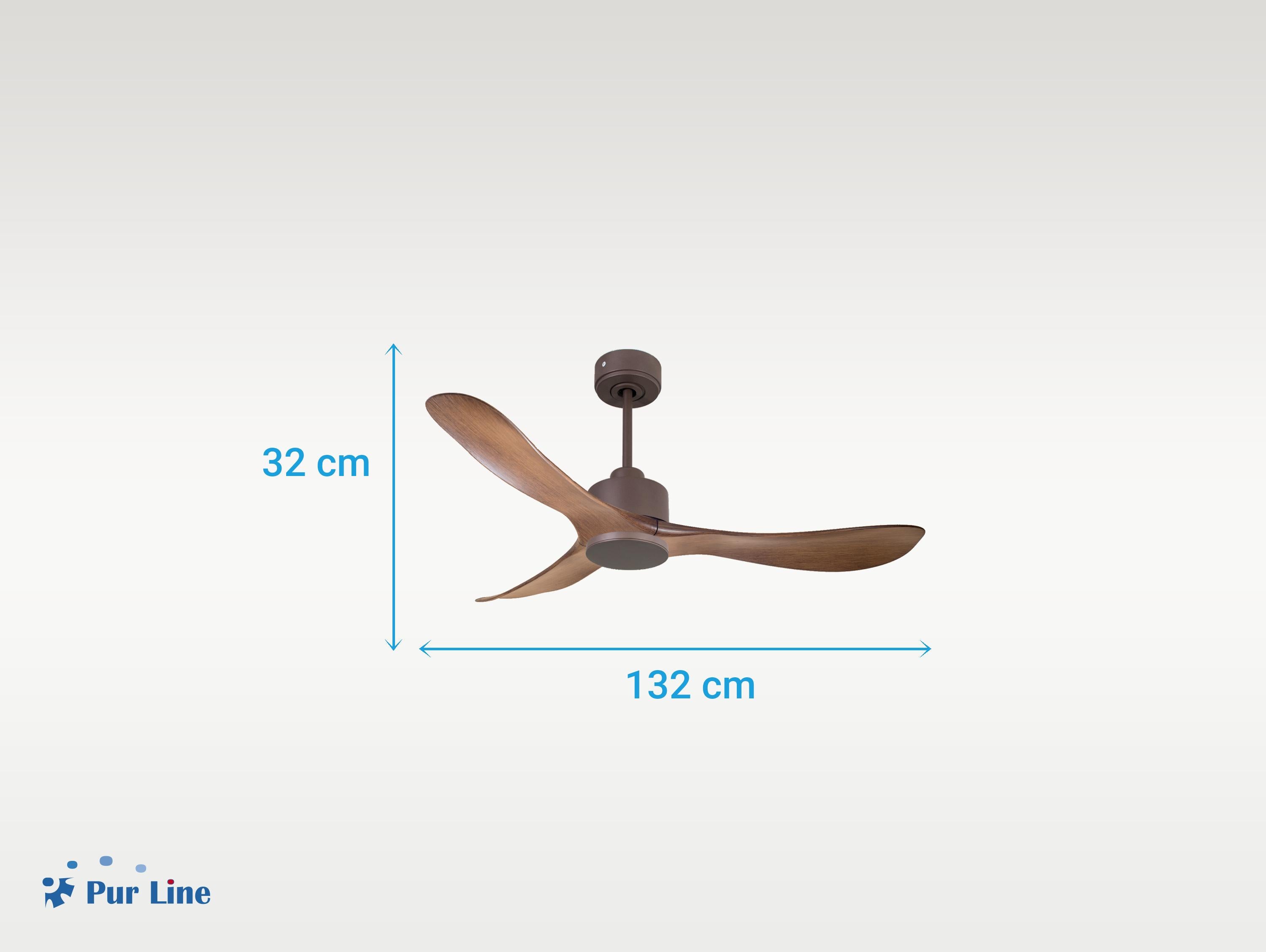 Ventilatore da soffitto Reversibile Termostato Wifi Motore CC Tetti inclinati Telecomando Hypersilence Memoria