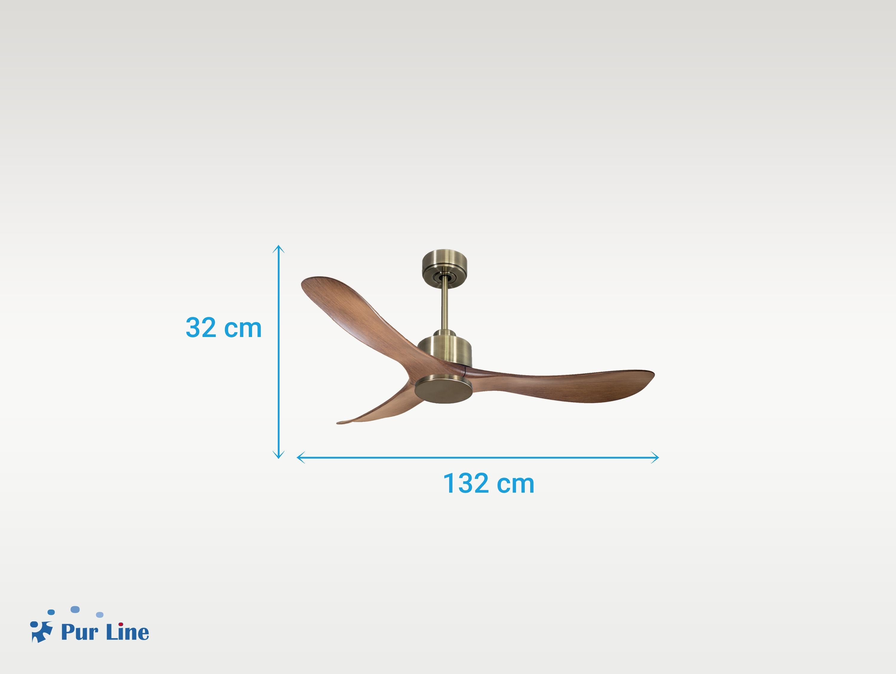 Ventilatore da soffitto Reversibile Termostato Wifi Motore CC Tetti inclinati Telecomando Hypersilence Memoria