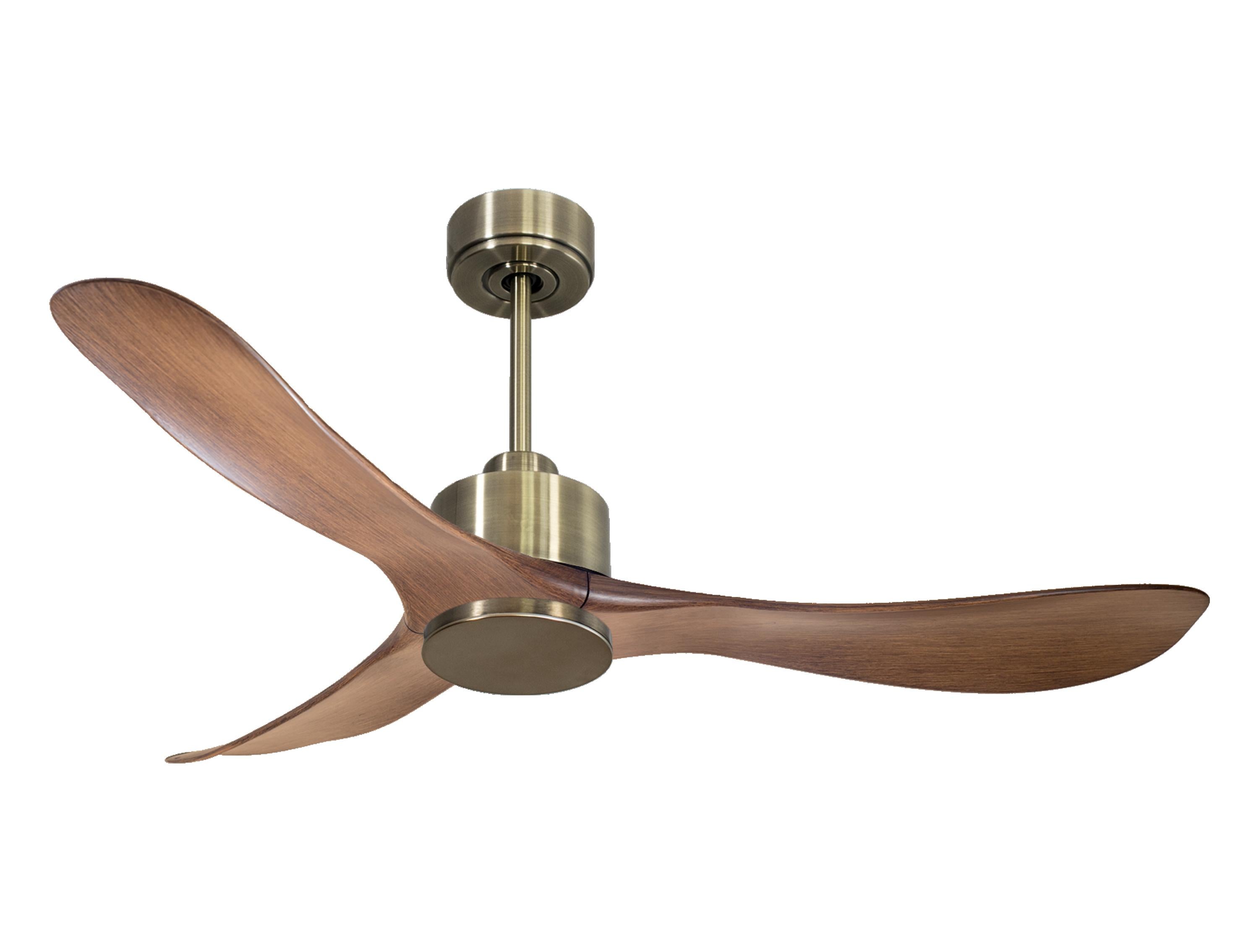 Ventilatore da soffitto Reversibile Termostato Wifi Motore CC Tetti inclinati Telecomando Hypersilence Memoria
