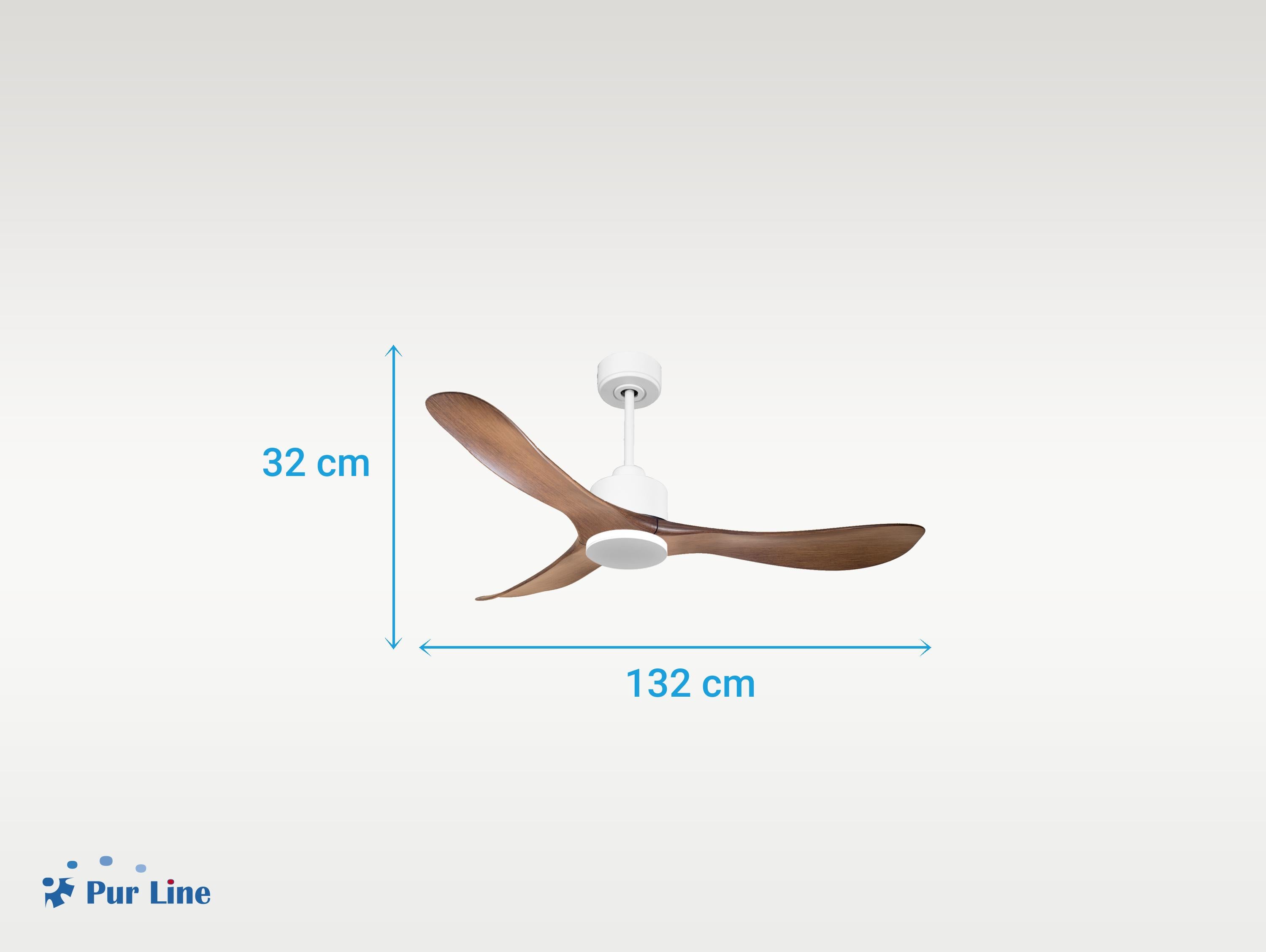 Ventilatore da soffitto Reversibile Termostato Wifi Motore CC Tetti inclinati Telecomando Hypersilence Memoria