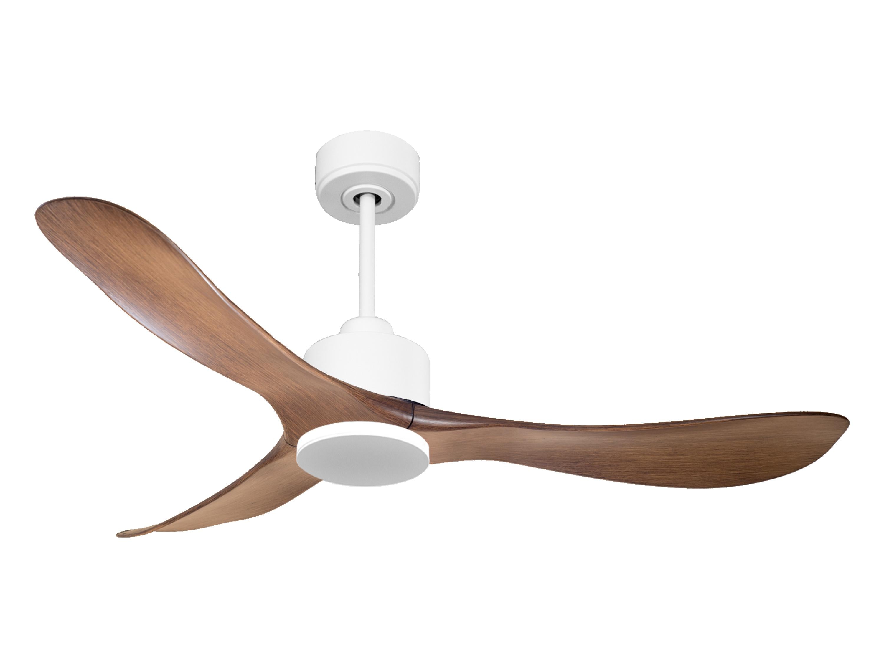 Ventilatore da soffitto Reversibile Termostato Wifi Motore CC Tetti inclinati Telecomando Hypersilence Memoria