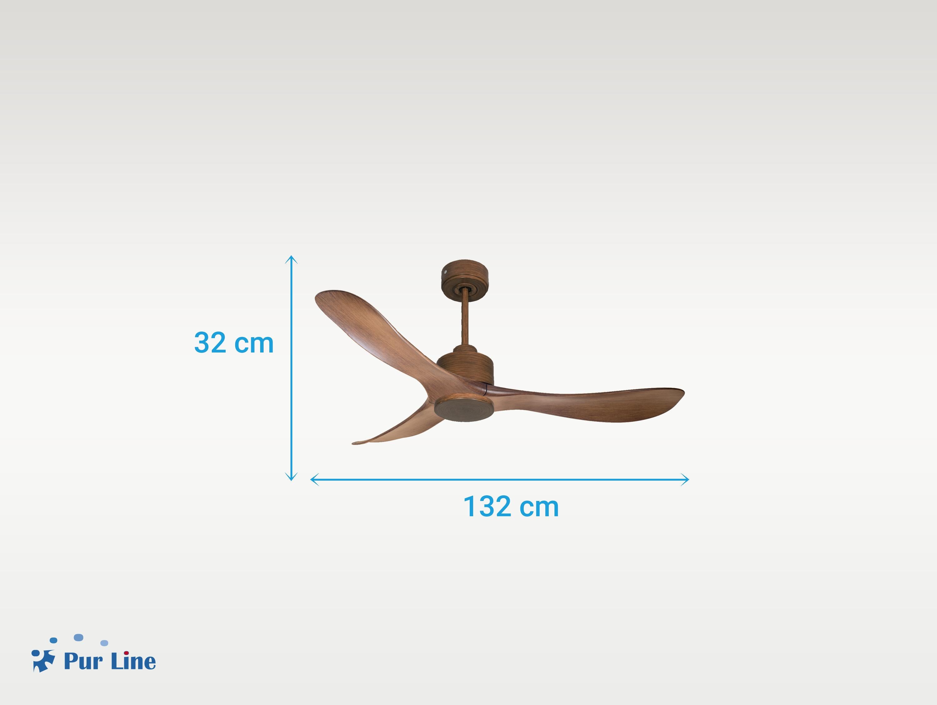 Ventilatore da soffitto Reversibile Termostato Wifi Motore CC Tetti inclinati Telecomando Hypersilence Memoria