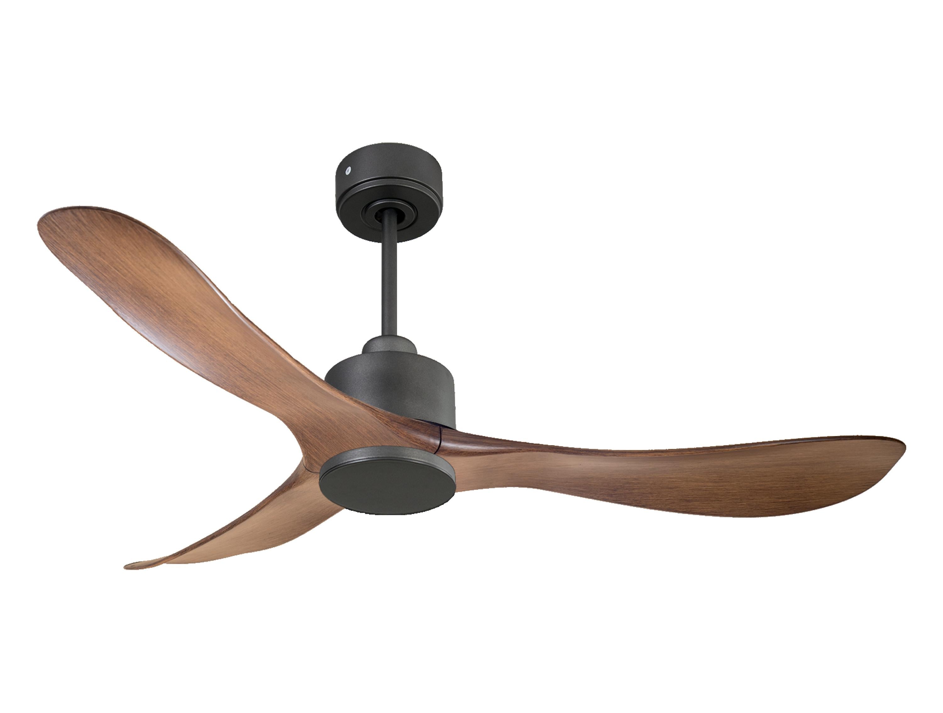 Ventilatore da soffitto Reversibile Termostato Wifi Motore CC Tetti inclinati Telecomando Hypersilence Memoria