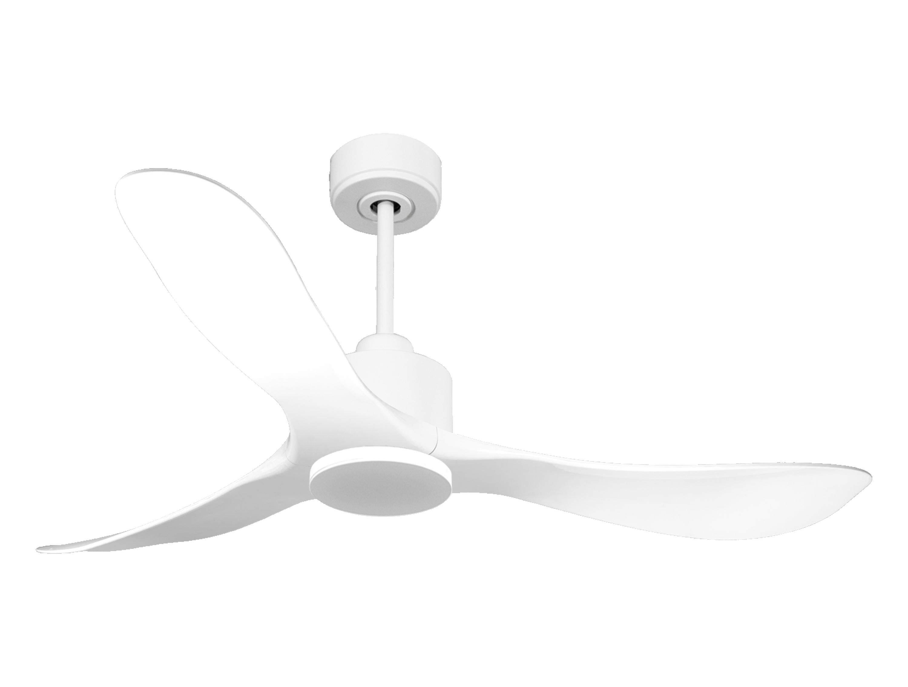 Ventilatore da soffitto Reversibile Termostato Wifi Motore CC Tetti inclinati Telecomando Hypersilence Memoria