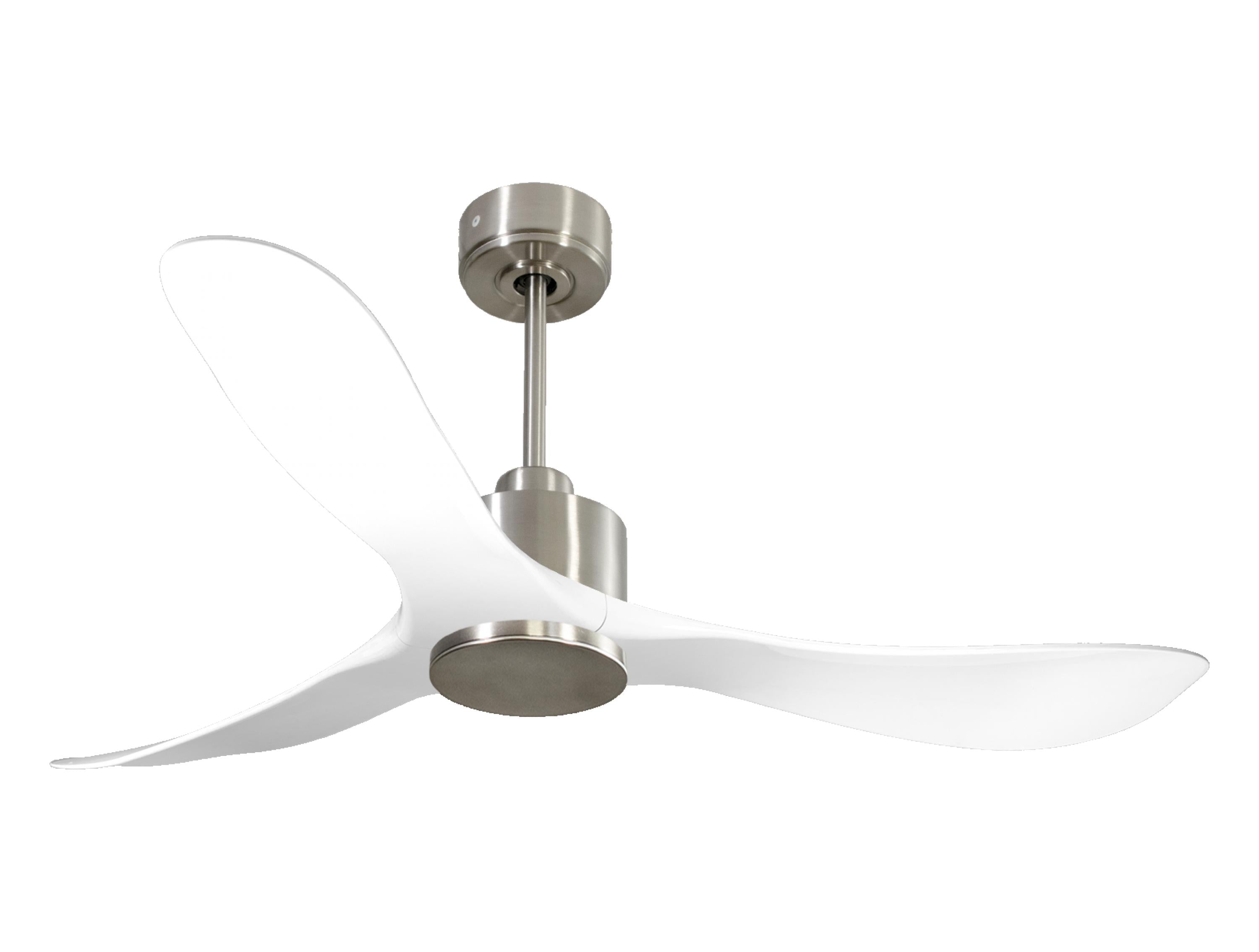 Ventilatore da soffitto Reversibile Termostato Wifi Motore CC Tetti inclinati Telecomando Hypersilence Memoria