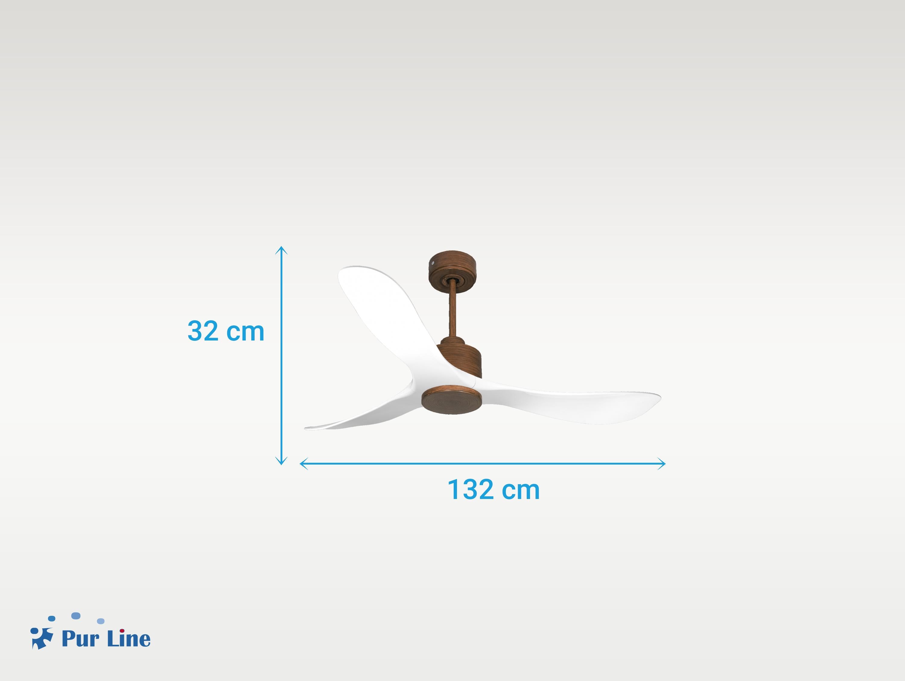 Ventilatore da soffitto Reversibile Termostato Wifi Motore CC Tetti inclinati Telecomando Hypersilence Memoria
