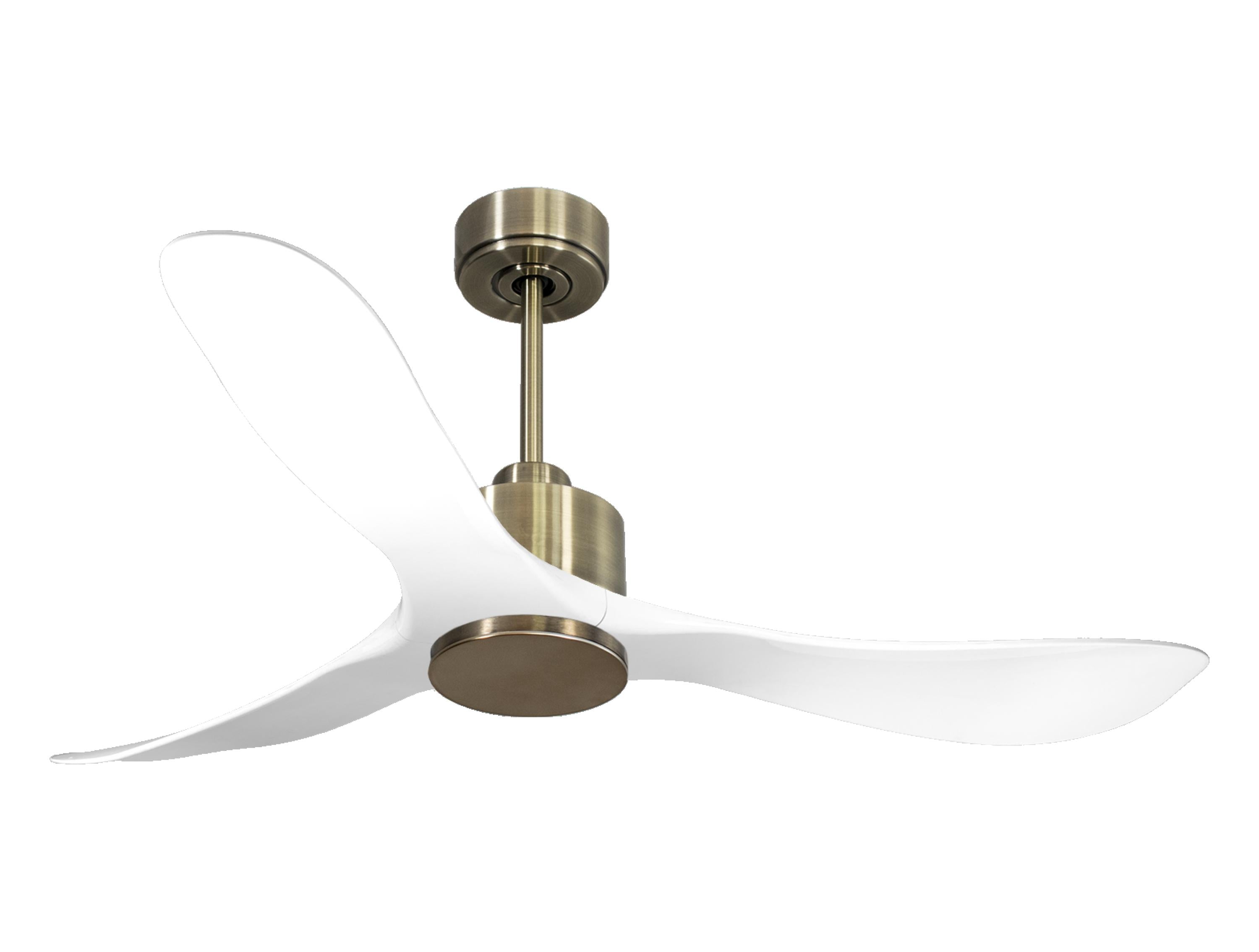 Ventilatore da soffitto Reversibile Termostato Wifi Motore CC Tetti inclinati Telecomando Hypersilence Memoria