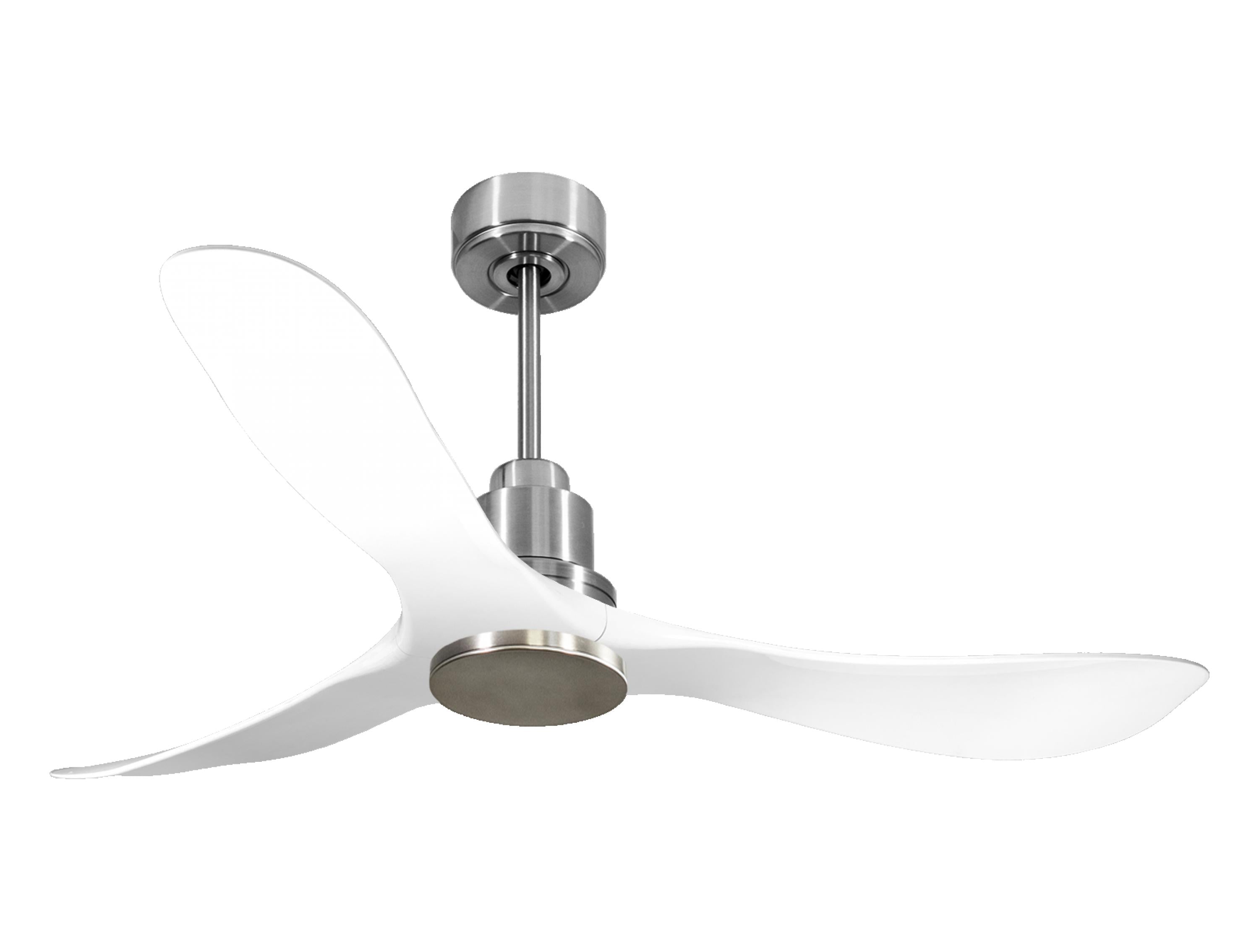 Ventilatore da soffitto Reversibile Termostato Wifi Motore CC Tetti inclinati Telecomando Hypersilence Memoria Shopify Vendible (AUTOMATICO)