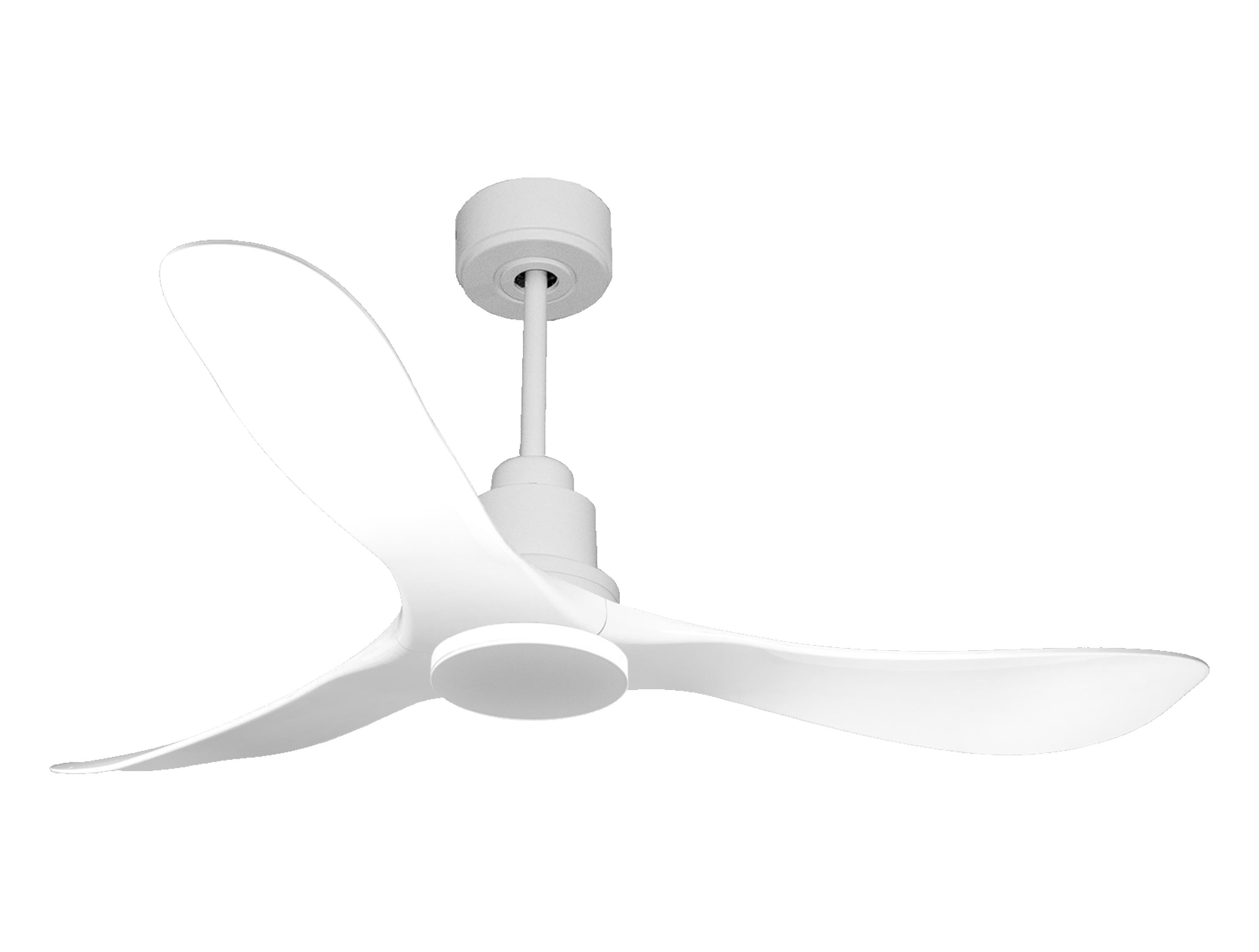 Ventilatore da soffitto Reversibile Termostato Wifi Motore CC Tetti inclinati Telecomando Hypersilence Memoria