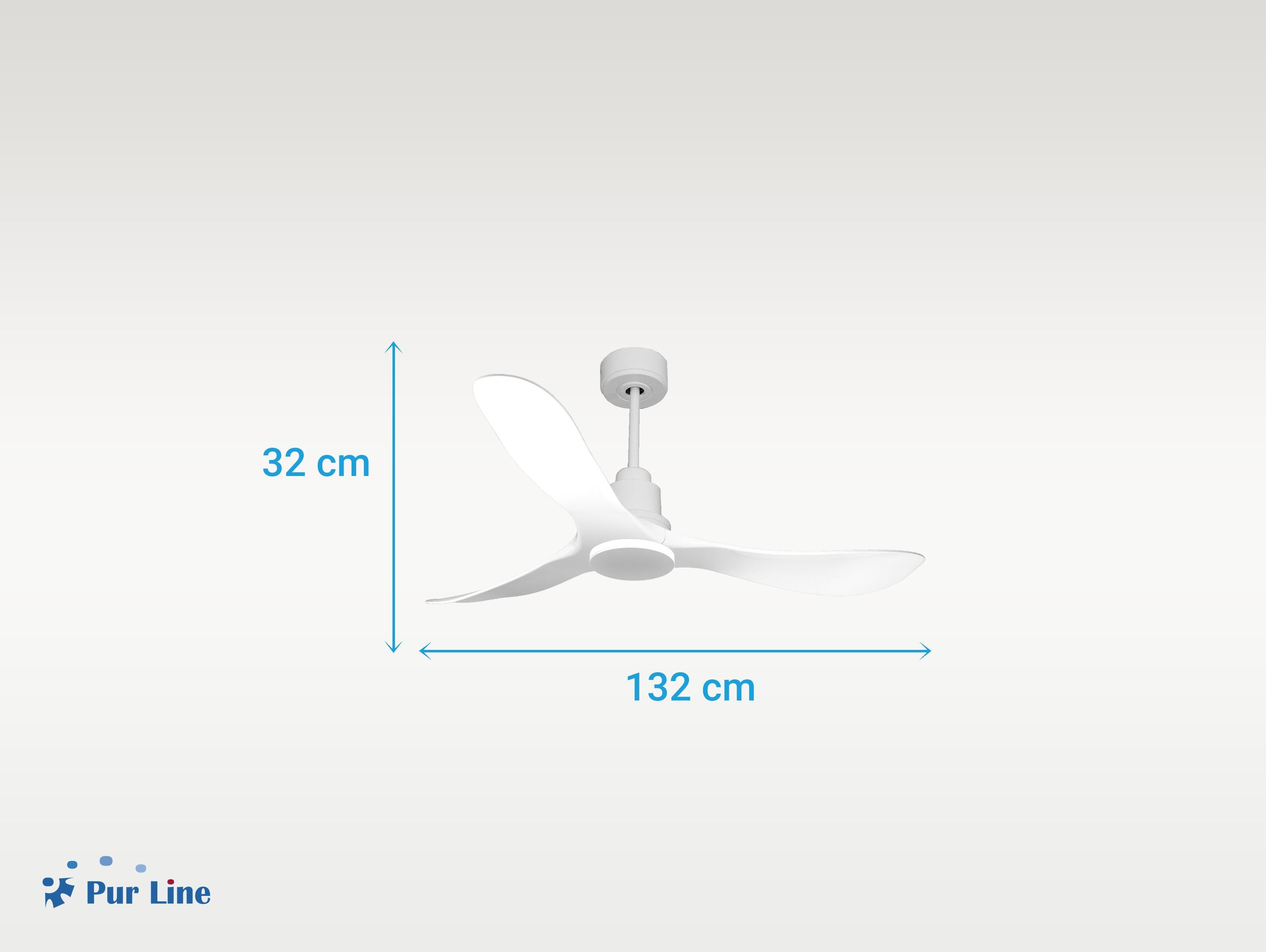 Ventilatore da soffitto Reversibile Termostato Wifi Motore CC Tetti inclinati Telecomando Hypersilence Memoria