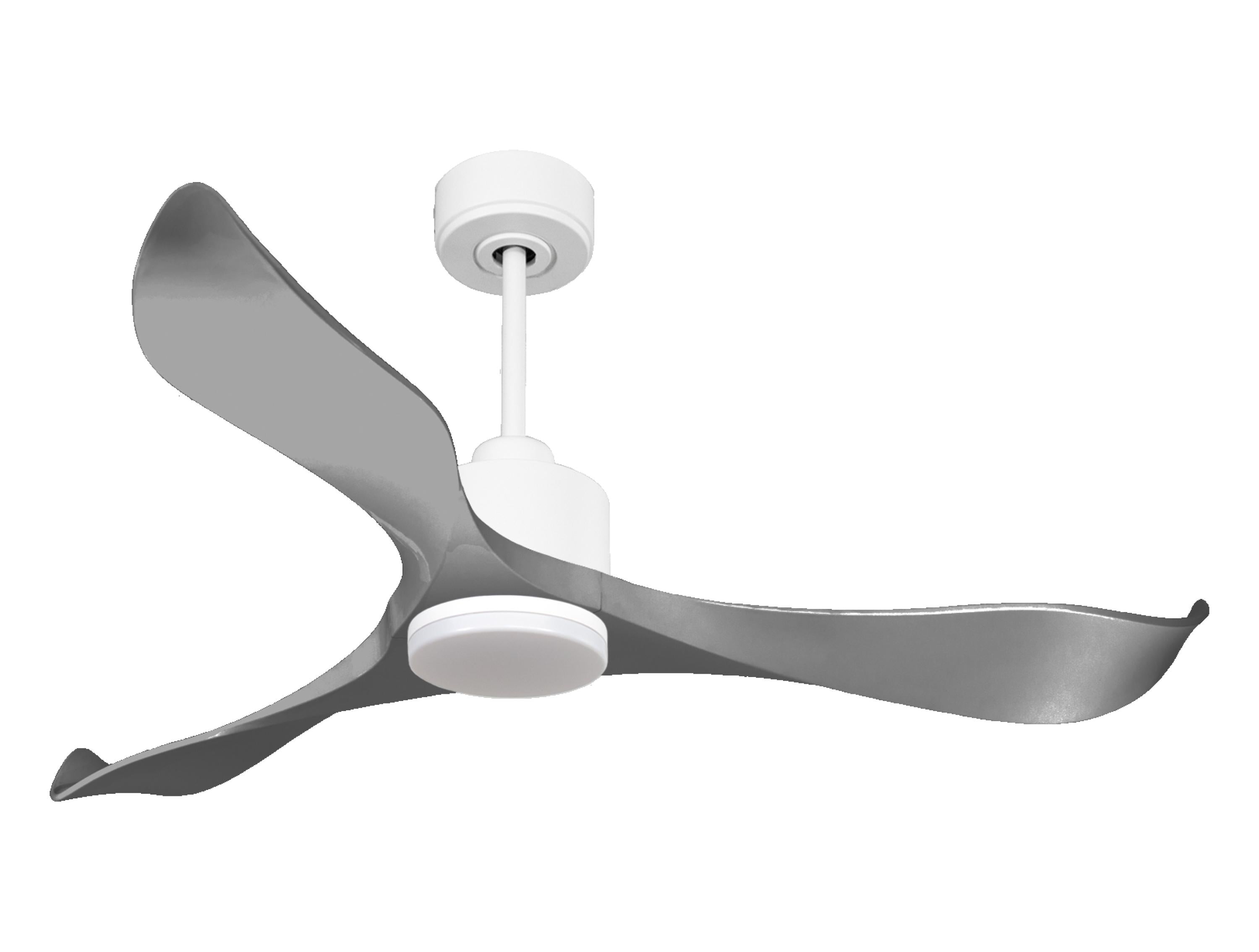 Ventilatore da soffitto Reversibile Termostato Dimmabile Wifi Motore CC Tetti inclinati Telecomando Luce a tre toni Memoria
