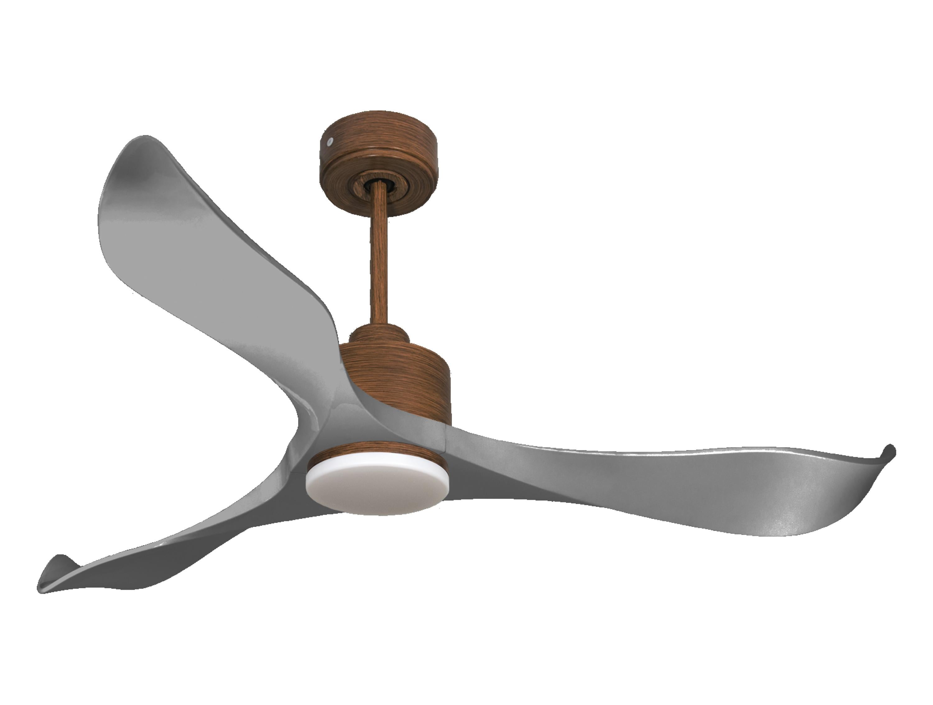 Ventilatore da soffitto Reversibile Termostato Dimmabile Wifi Motore CC Tetti inclinati Telecomando Luce a tre toni Memoria