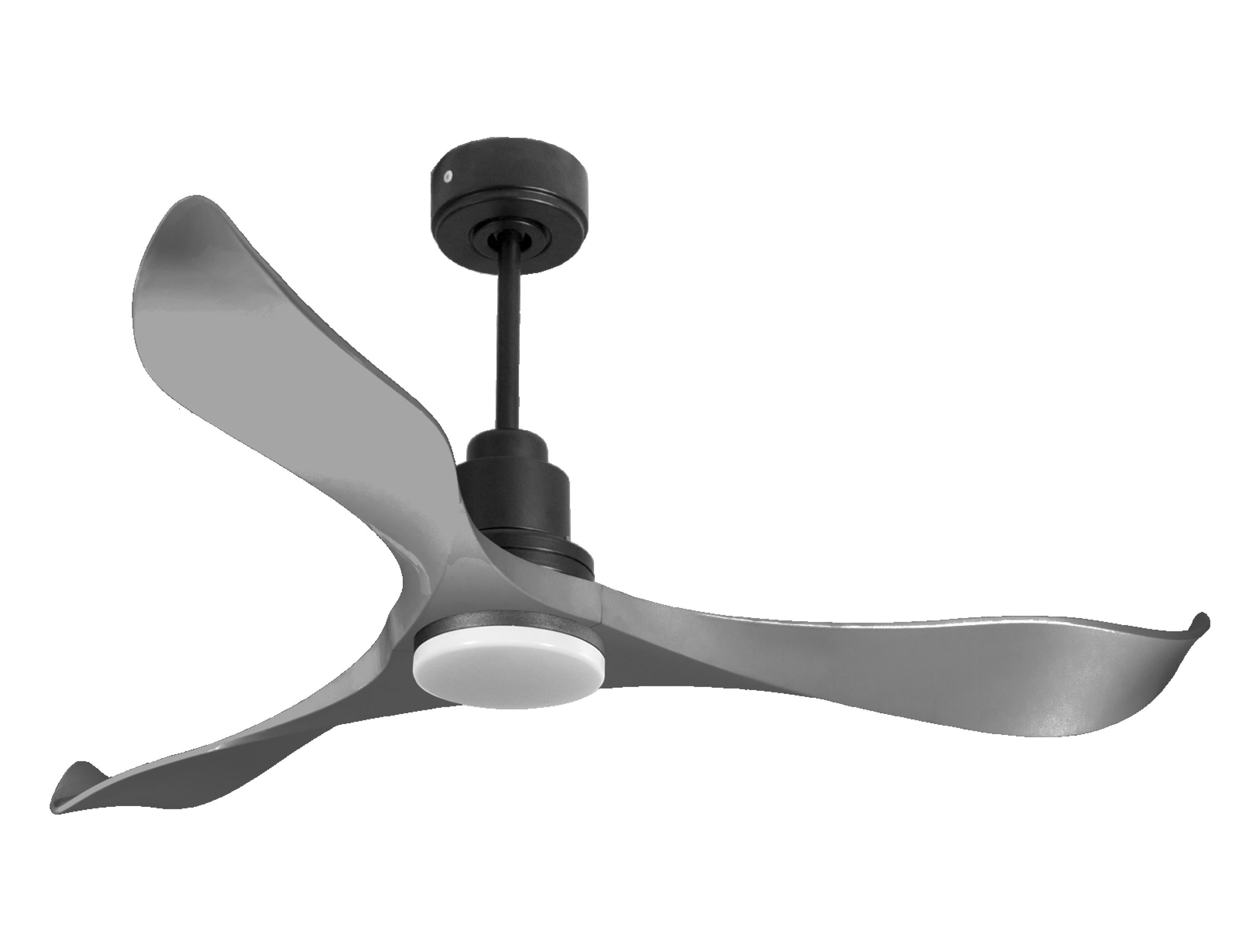 Ventilatore da soffitto Reversibile Termostato Dimmabile Wifi Motore CC Tetti inclinati Telecomando Luce a tre toni Memoria Shopify Vendible (AUTOMATICO)