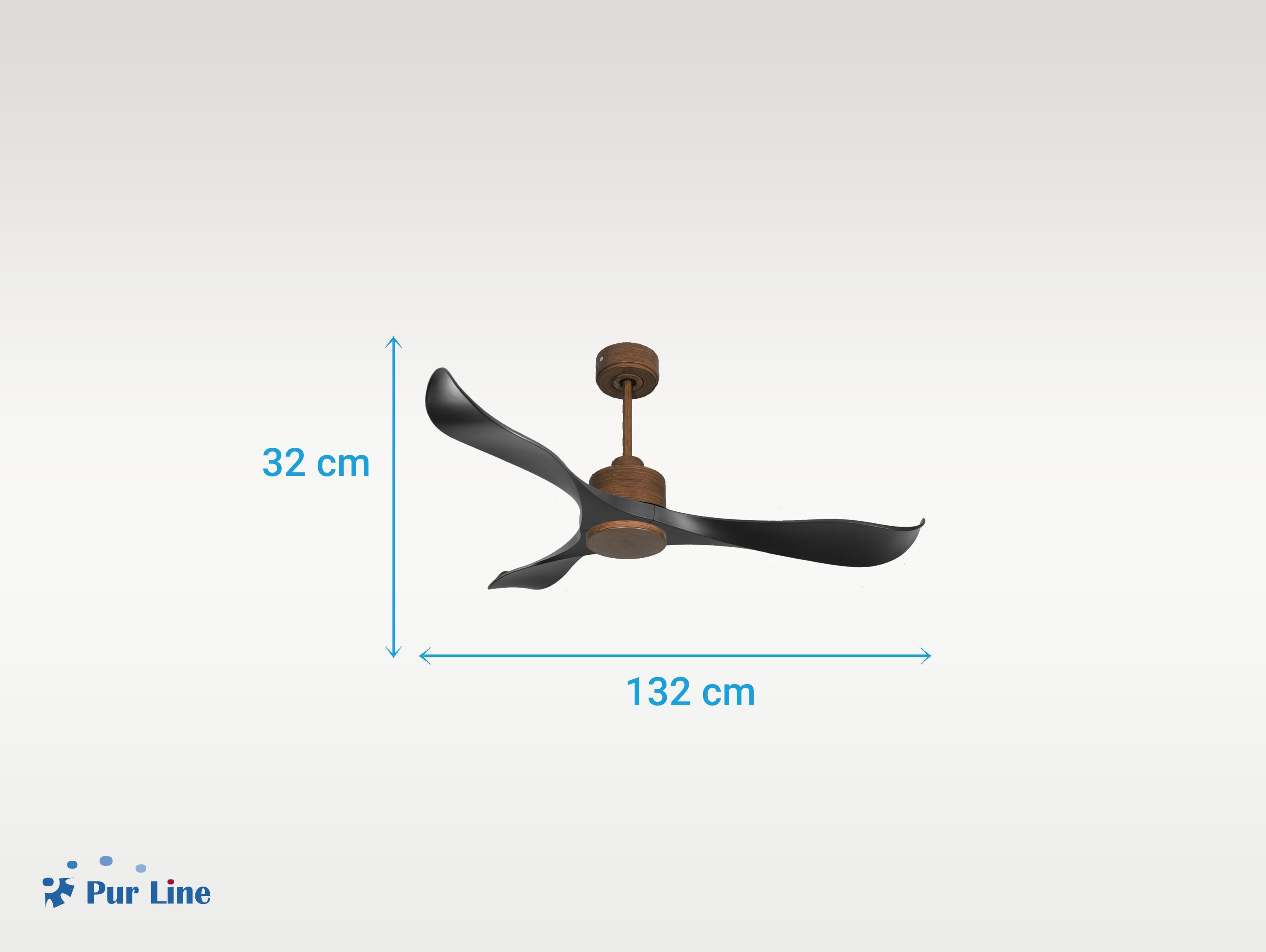 Ventilatore da soffitto Reversibile Termostato Wifi Motore CC Tetti inclinati Telecomando Adattatore 2/3 lame Hypersilence Memoria