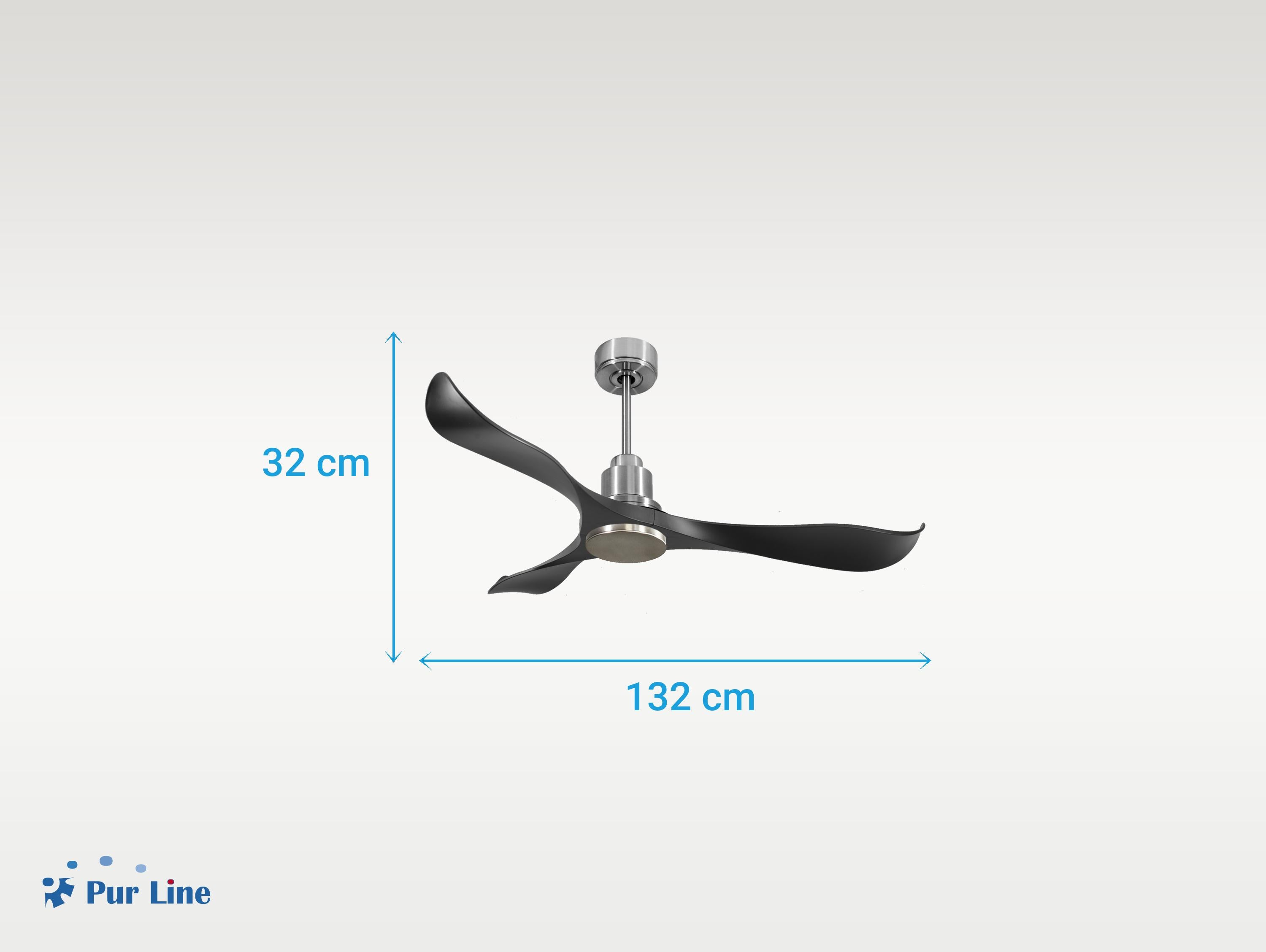 Ventilatore da soffitto Reversibile Termostato Wifi Motore CC Tetti inclinati Telecomando Adattatore 2/3 lame Hypersilence Memoria Shopify Vendible (AUTOMATICO)