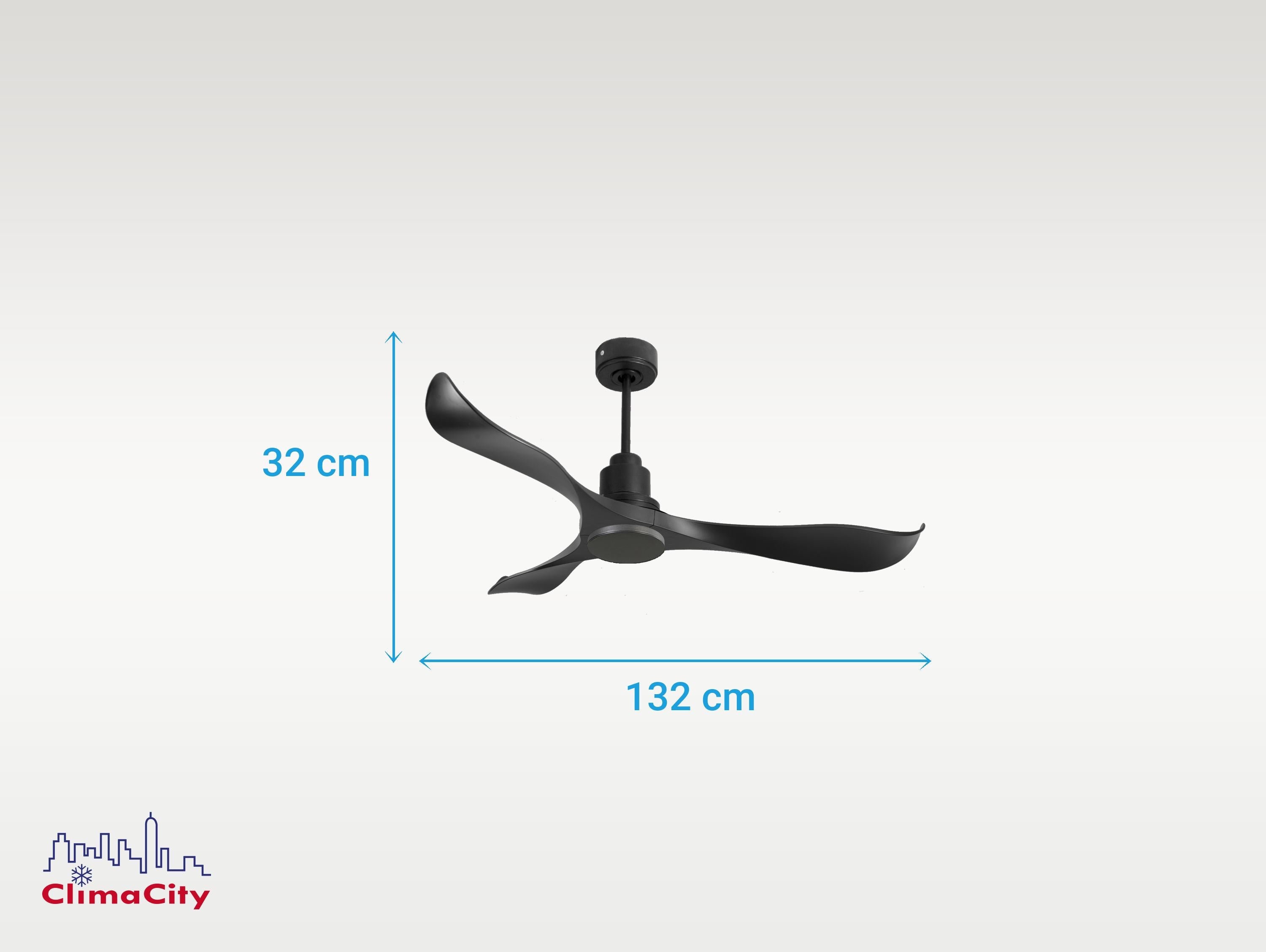 Ventilatore da soffitto Reversibile Termostato Wifi Motore CC Tetti inclinati Telecomando Adattatore 2/3 lame Hypersilence Memoria Shopify Vendible (AUTOMATICO)